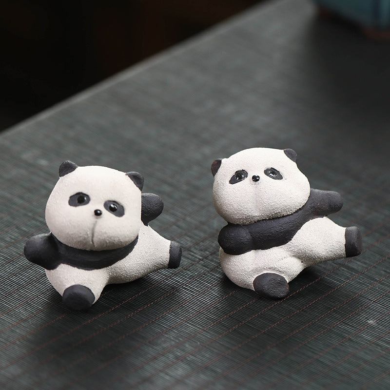 this is Chinese Yixing clay panda tea pet