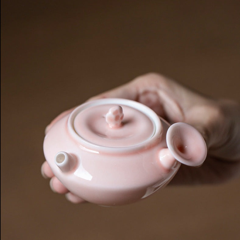 Chinese Original White Fine Pottery Side Handle Teapot Tea Maker Small Size Pot Ceramic Kung fu Tea Ceremony
