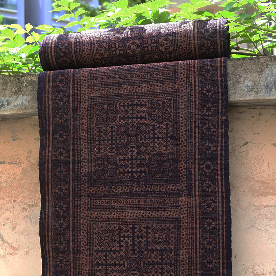 Hand-dyed Batik Fabric Chinese Miao Style Tea Table Cloth Natural Dye Classic Style Vintage Style Tea Mat Chaxi