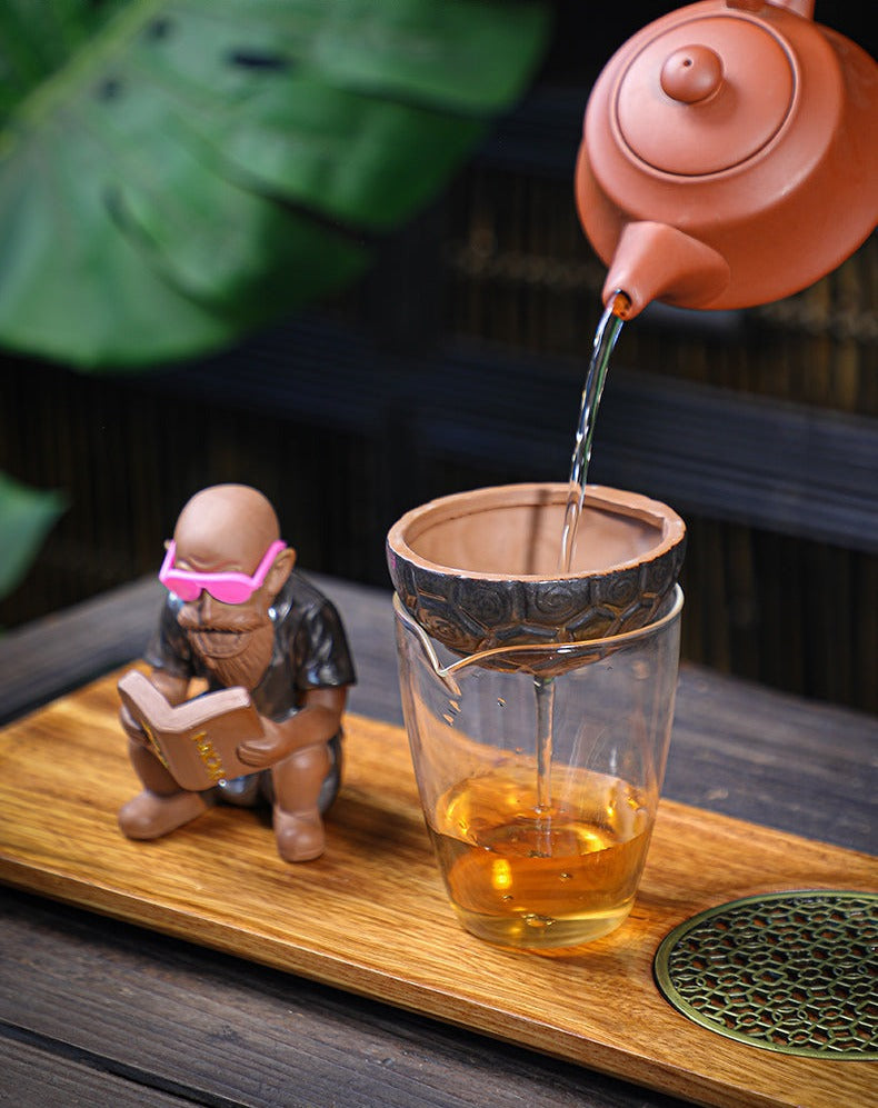 Handmade Chinese Zisha Tea Strainer Master Roshi Tea Filter Set Tea Separation Tea Funnel