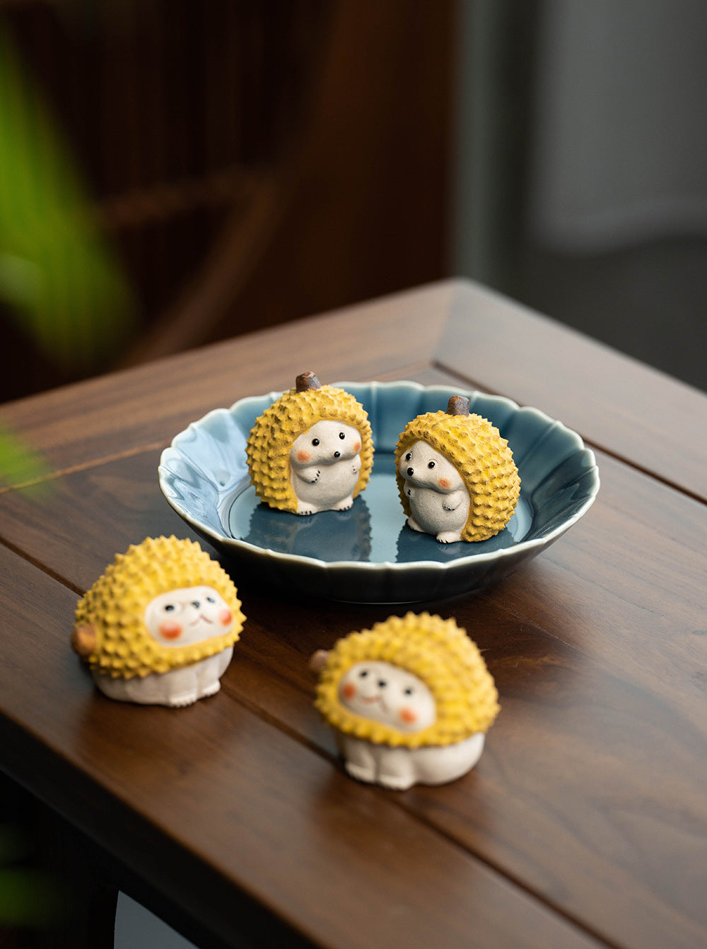 Tea Pets Handmade Yixing Clay Chinese Tea Pet Durian Hedgehog Durian Cat