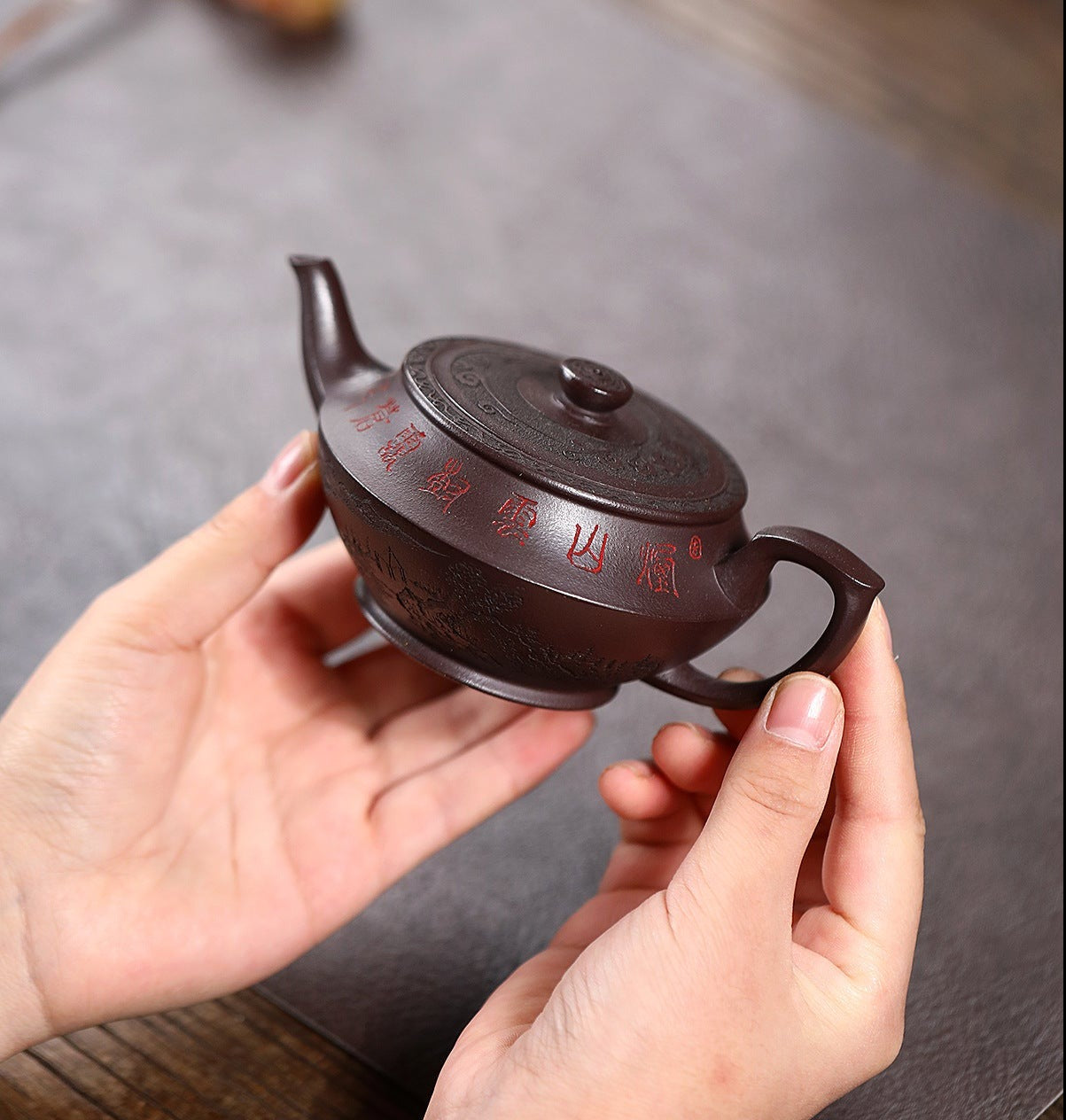 This is a Yixing teapot. this is Chinese yixing clay teapot