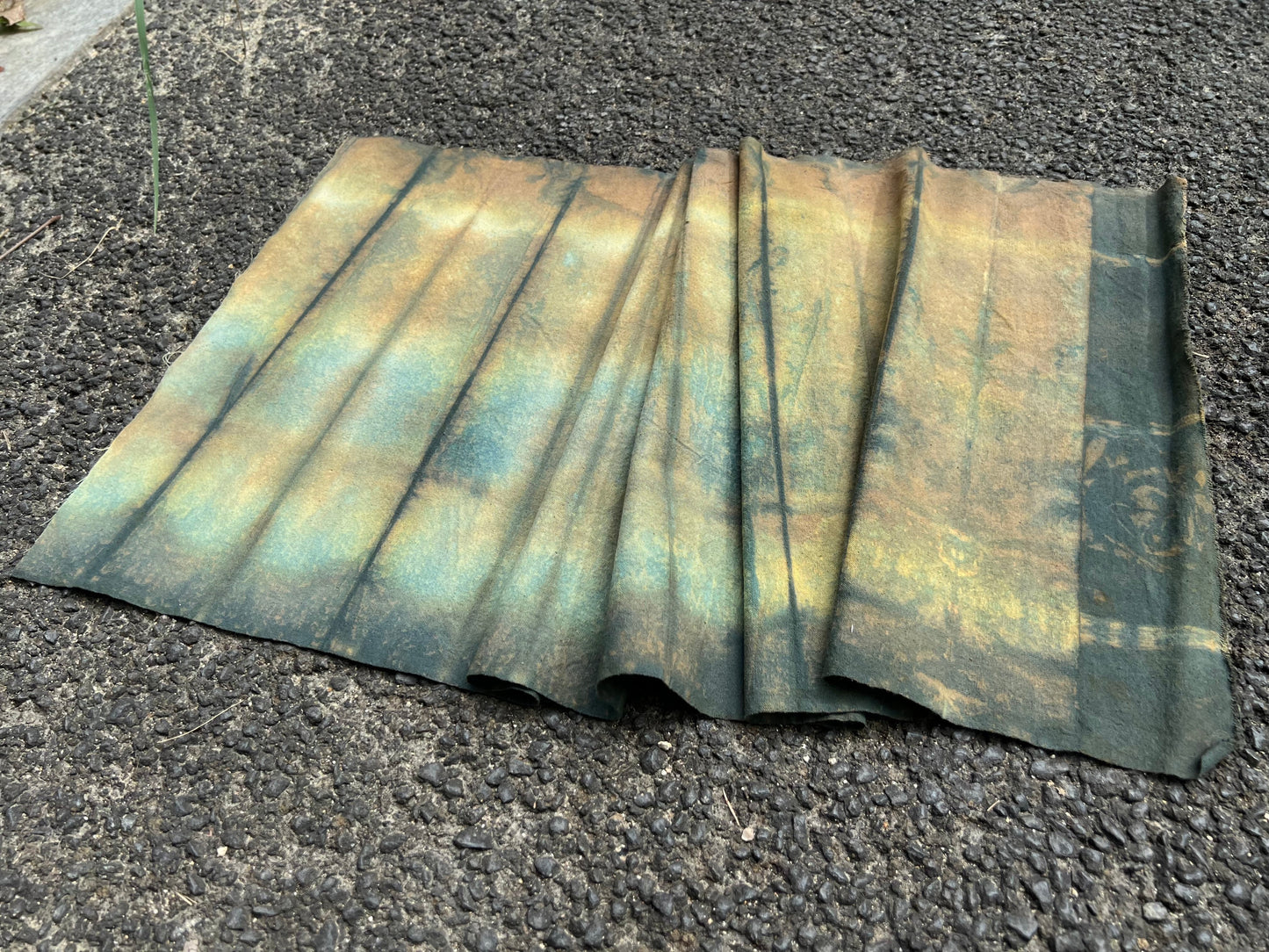 Hand Dyed Plant Dyed Cotton Tea Table Cloth Nature Dyed Tea Mat Two Sides Chabu Chaxi