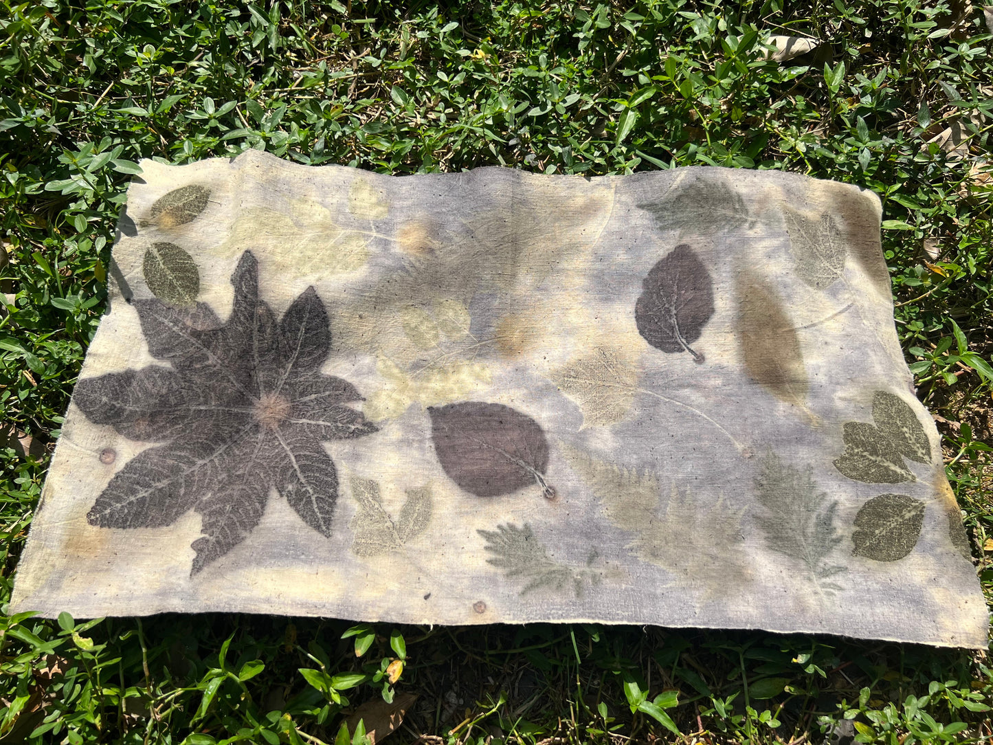 Tea Table Cloth Hand Dyed Plant Dyed Cotton Tea Mat Nature Dye Purple Chabu Chaxi