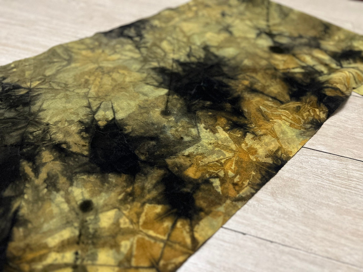 Hand Dyed Tea Table Cloth Plant Dyed Cotton Tea Mat Nature Dye Chabu Chaxi Two Sides