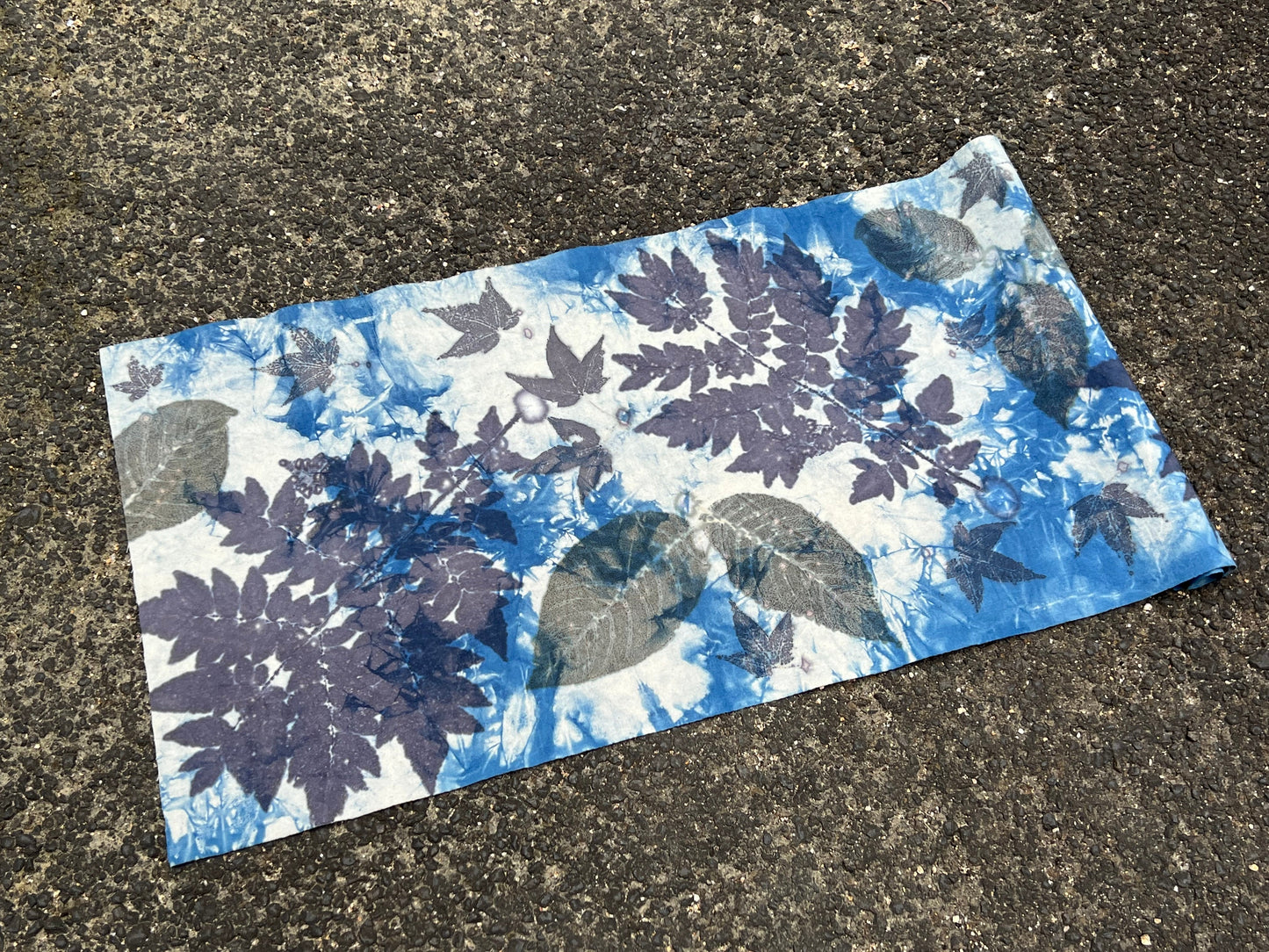 Hand Dyed Indigo Dyeing Tea Table Cloth Plant Dyed Cotton Tea Mat Natura Dye Chabu Chaxi