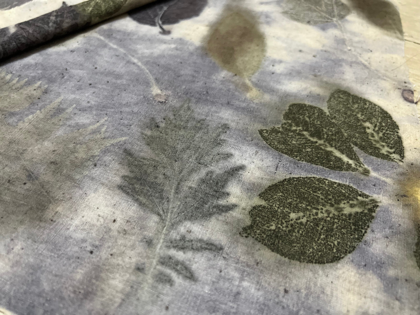 Tea Table Cloth Hand Dyed Plant Dyed Cotton Tea Mat Nature Dye Purple Chabu Chaxi