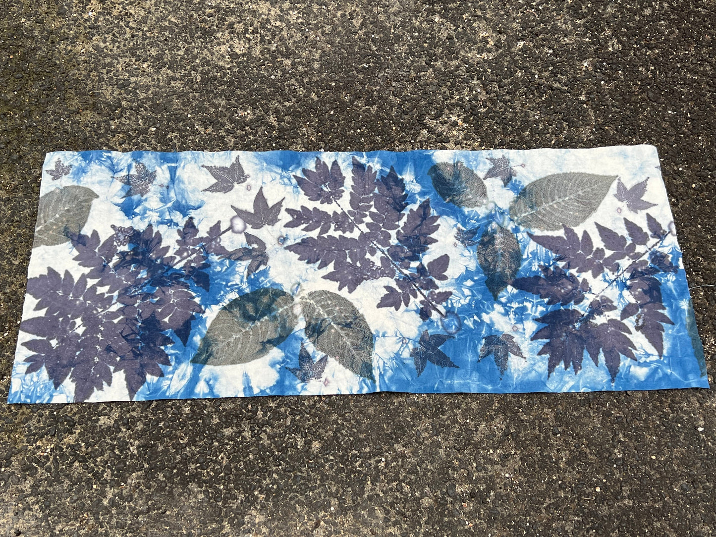 Hand Dyed Indigo Dyeing Tea Table Cloth Plant Dyed Cotton Tea Mat Natura Dye Chabu Chaxi