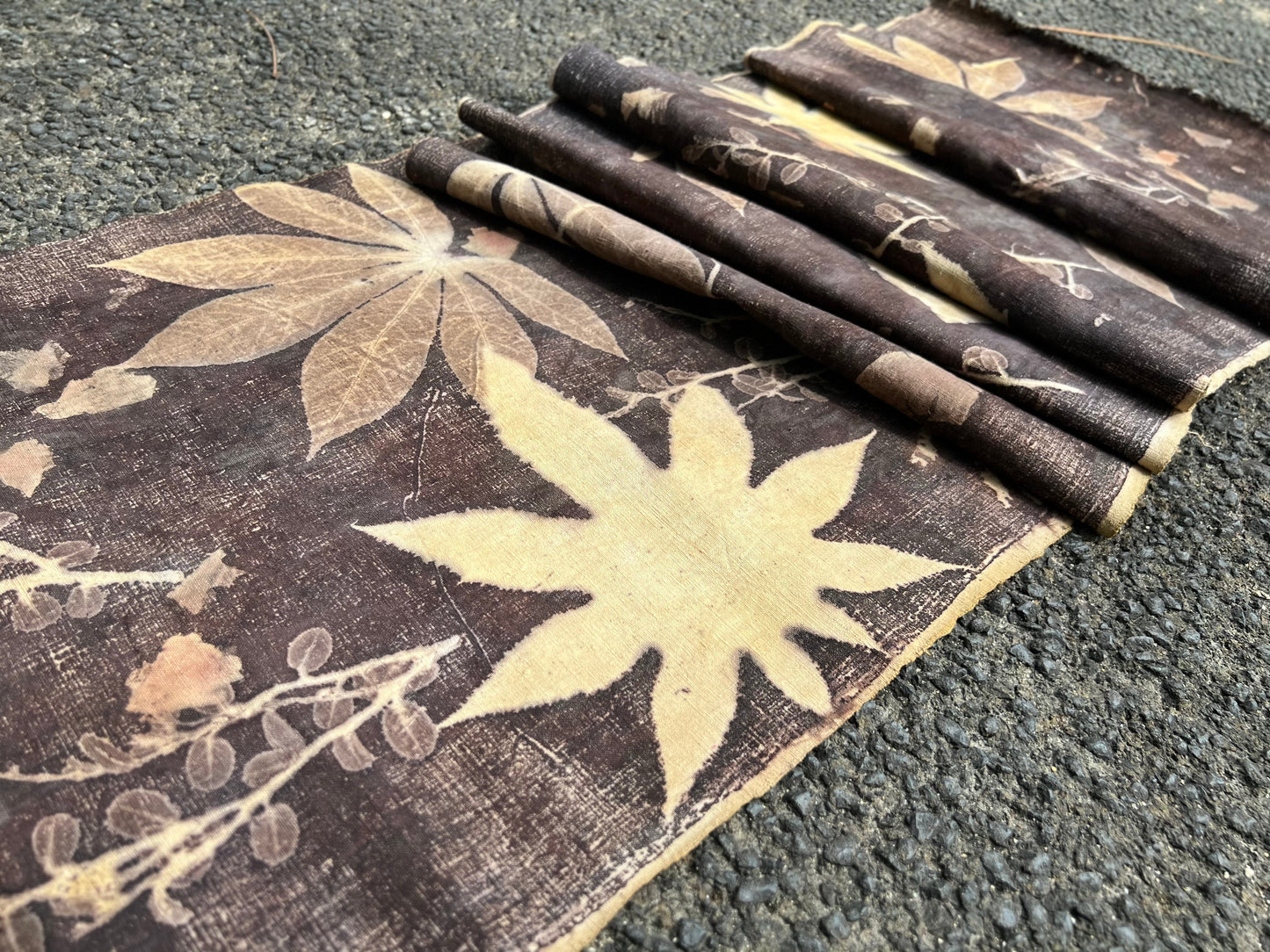 Tea Table Cloth Hand Dyed Plant Dyed Cotton Tea Mat Nature Dyed Chabu Chaxi