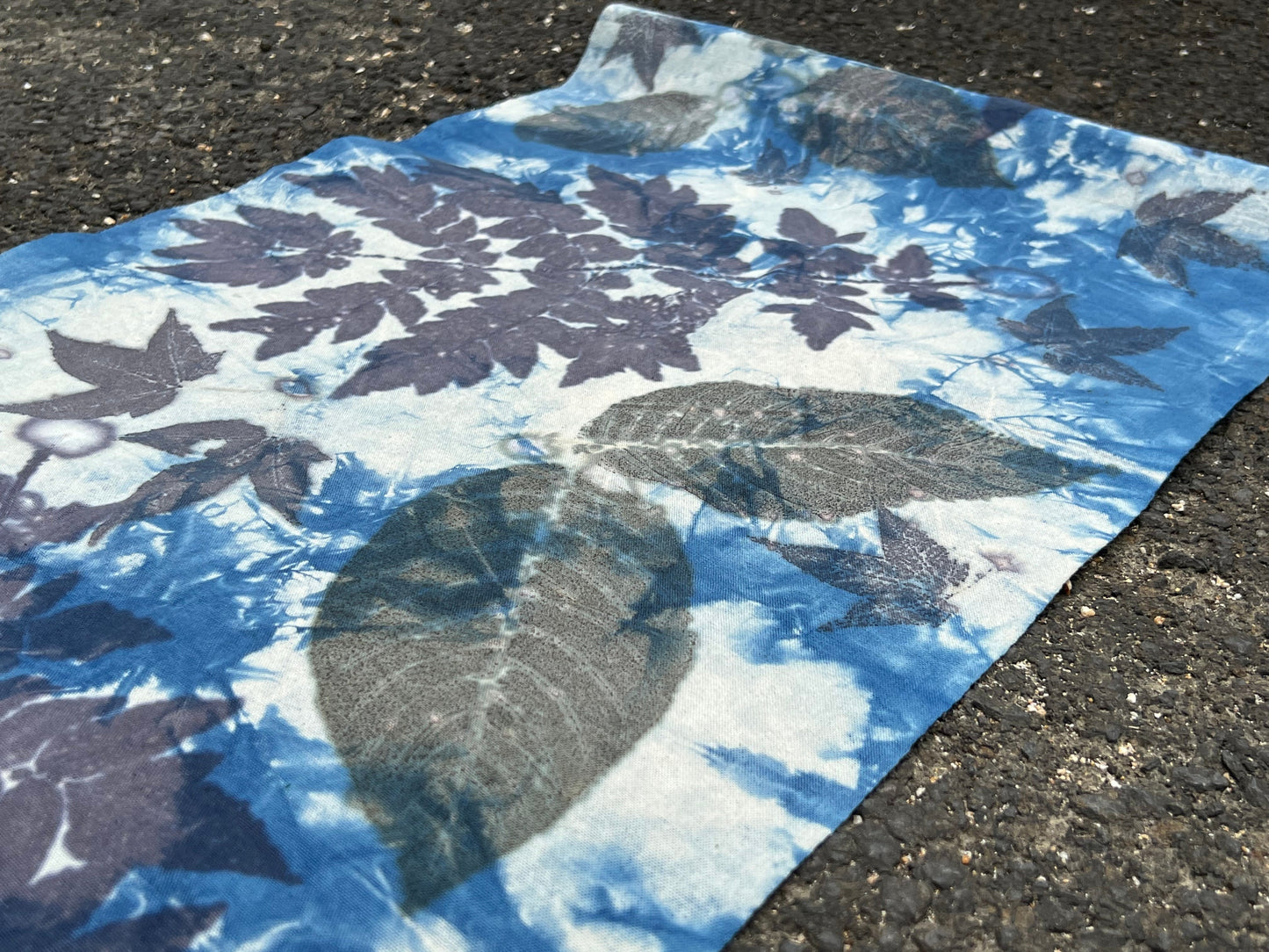 Hand Dyed Indigo Dyeing Tea Table Cloth Plant Dyed Cotton Tea Mat Natura Dye Chabu Chaxi