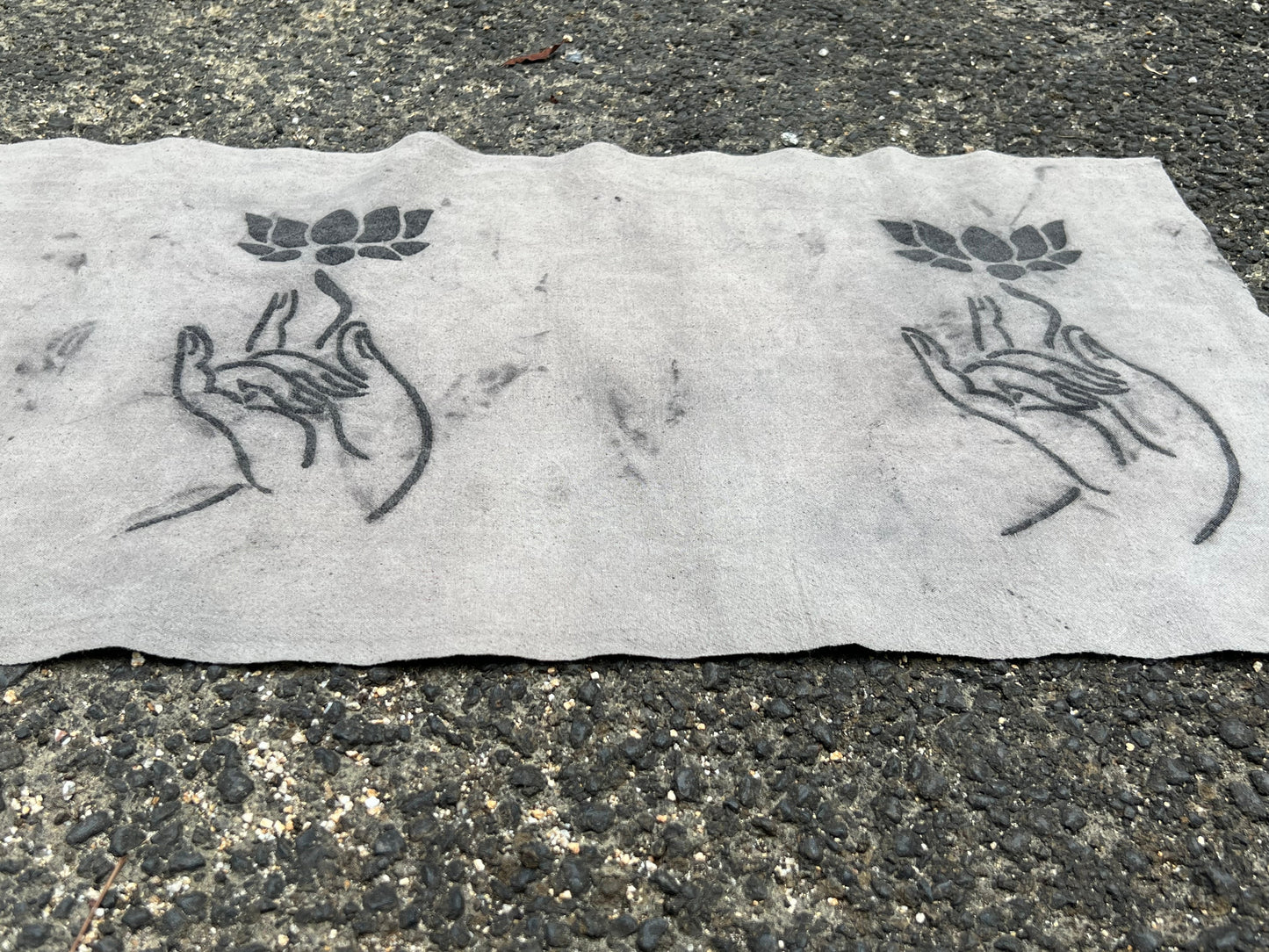 Hand Dyed Tea Table Cloth Plant Dyed Pure Cotton Tea Mat Natura Dye Guanyin Hand Pattern Chabu Chaxi