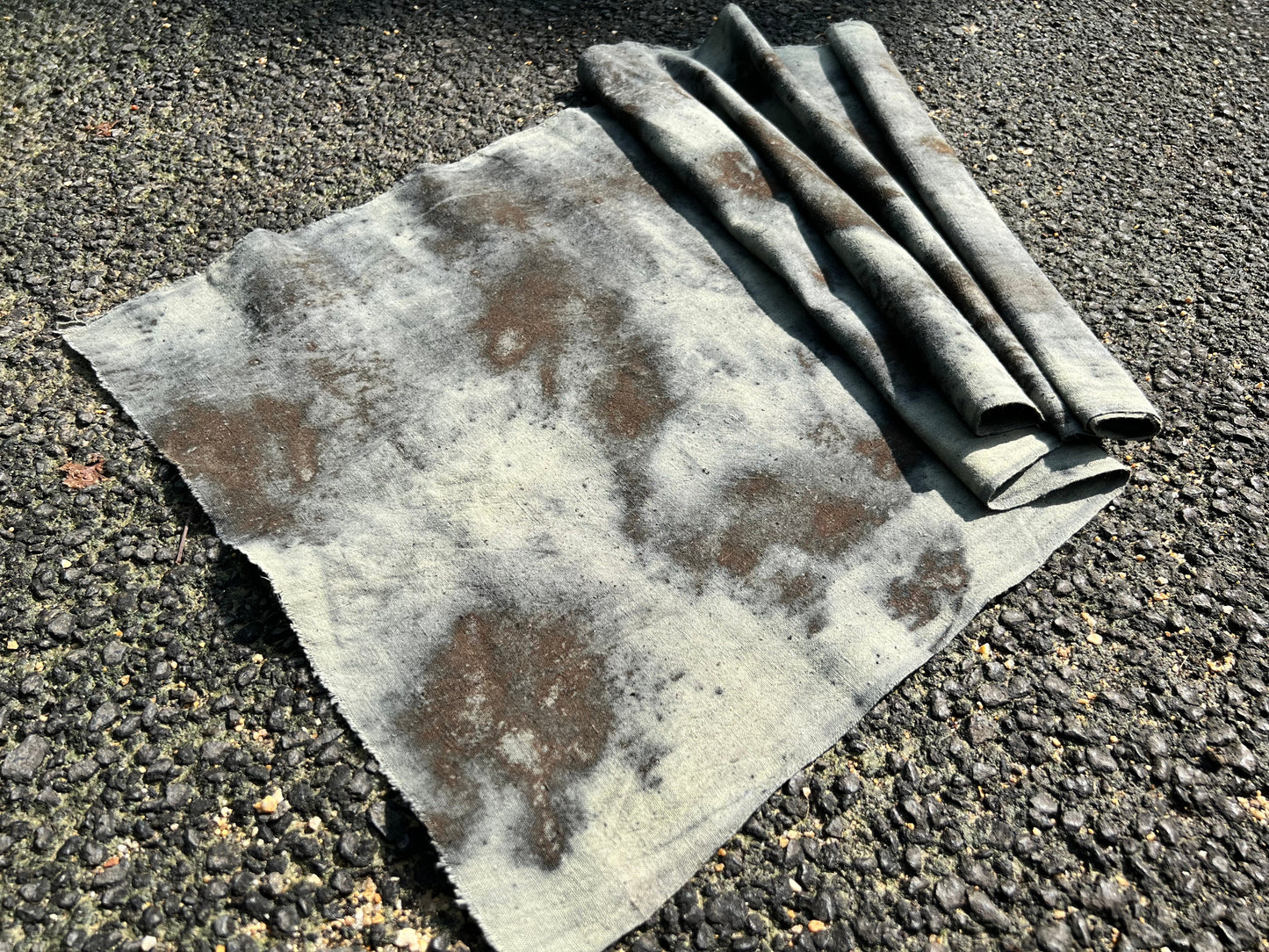 Hand Dyed Tea Table Cloth Natura Plant Dyed Cotton Tea Mat Chabu Chaxi