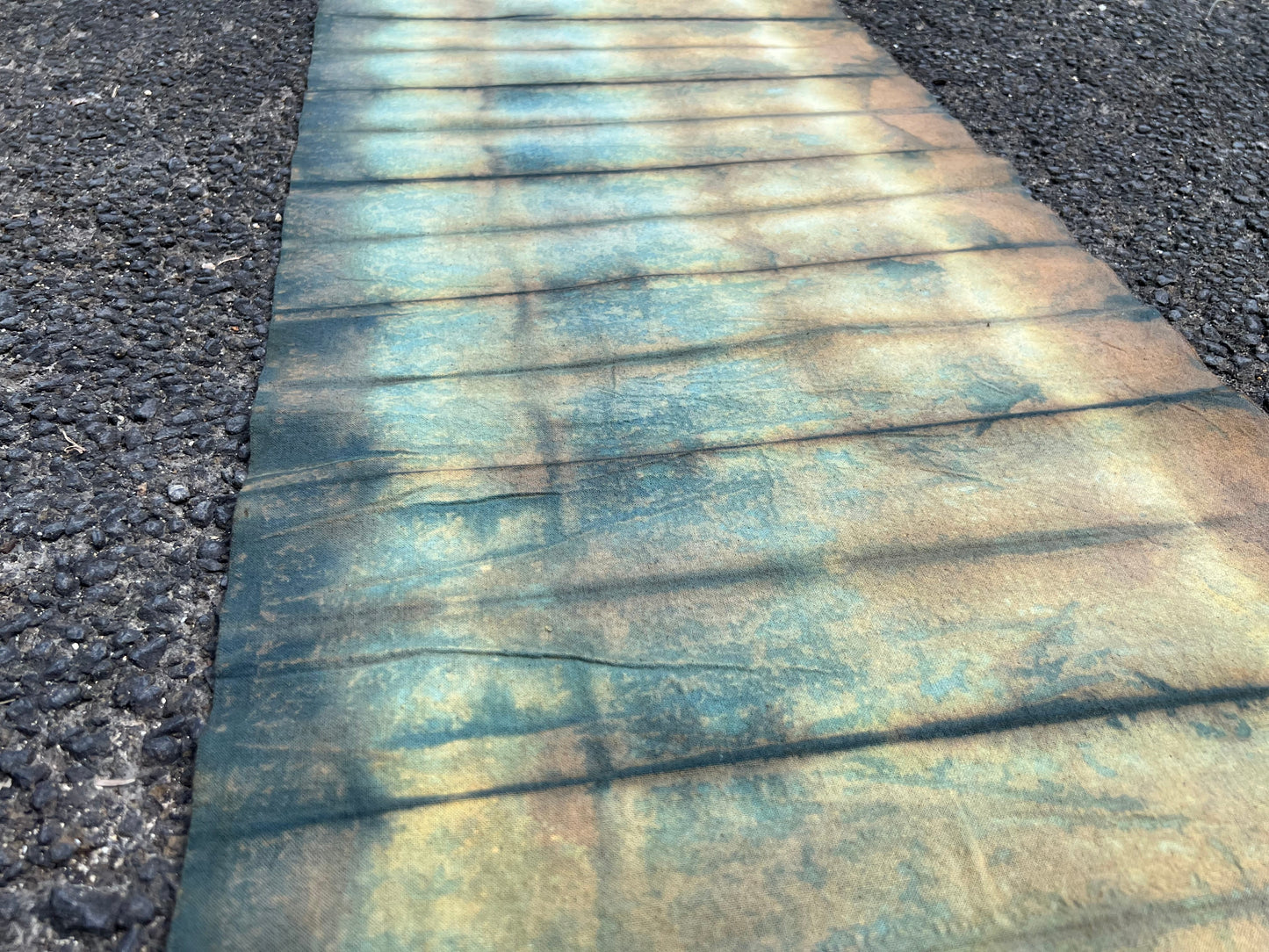 Hand Dyed Plant Dyed Cotton Tea Table Cloth Nature Dyed Tea Mat Two Sides Chabu Chaxi