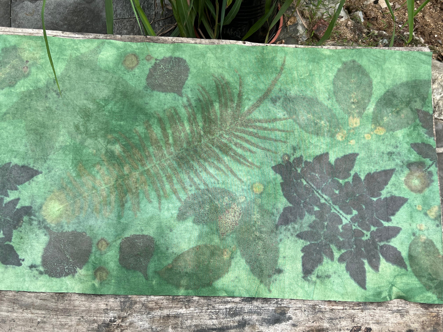 Hand-dyed Plant Dyed Tea Table Cloth Natural Dyeing Green Style Antique Style Chabu Chaxi