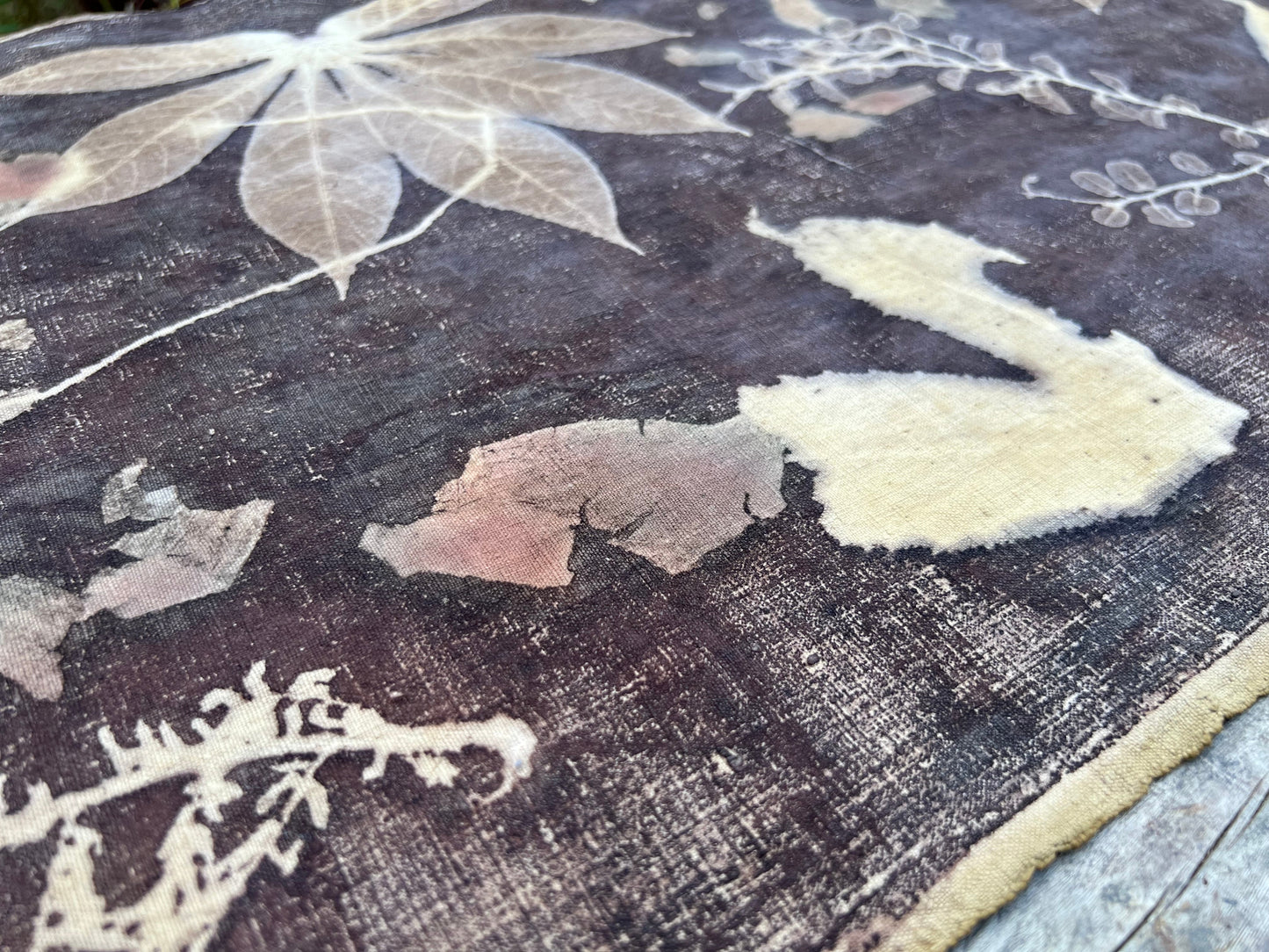 Tea Table Cloth Hand Dyed Plant Dyed Cotton Tea Mat Nature Dyed Chabu Chaxi