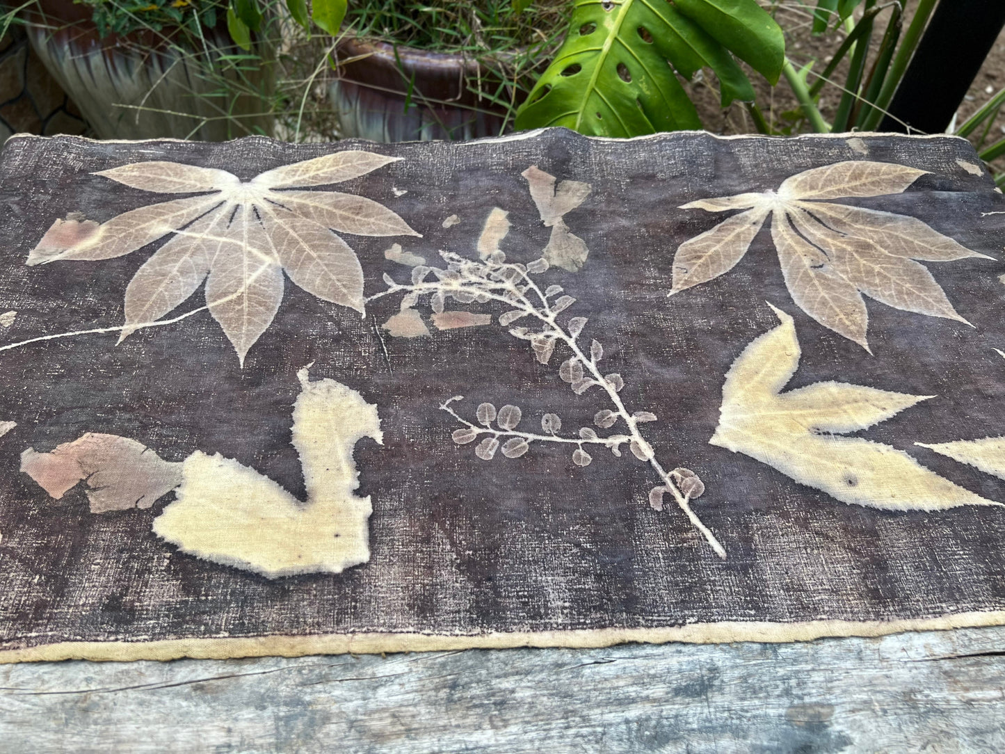 Tea Table Cloth Hand Dyed Plant Dyed Cotton Tea Mat Nature Dyed Chabu Chaxi
