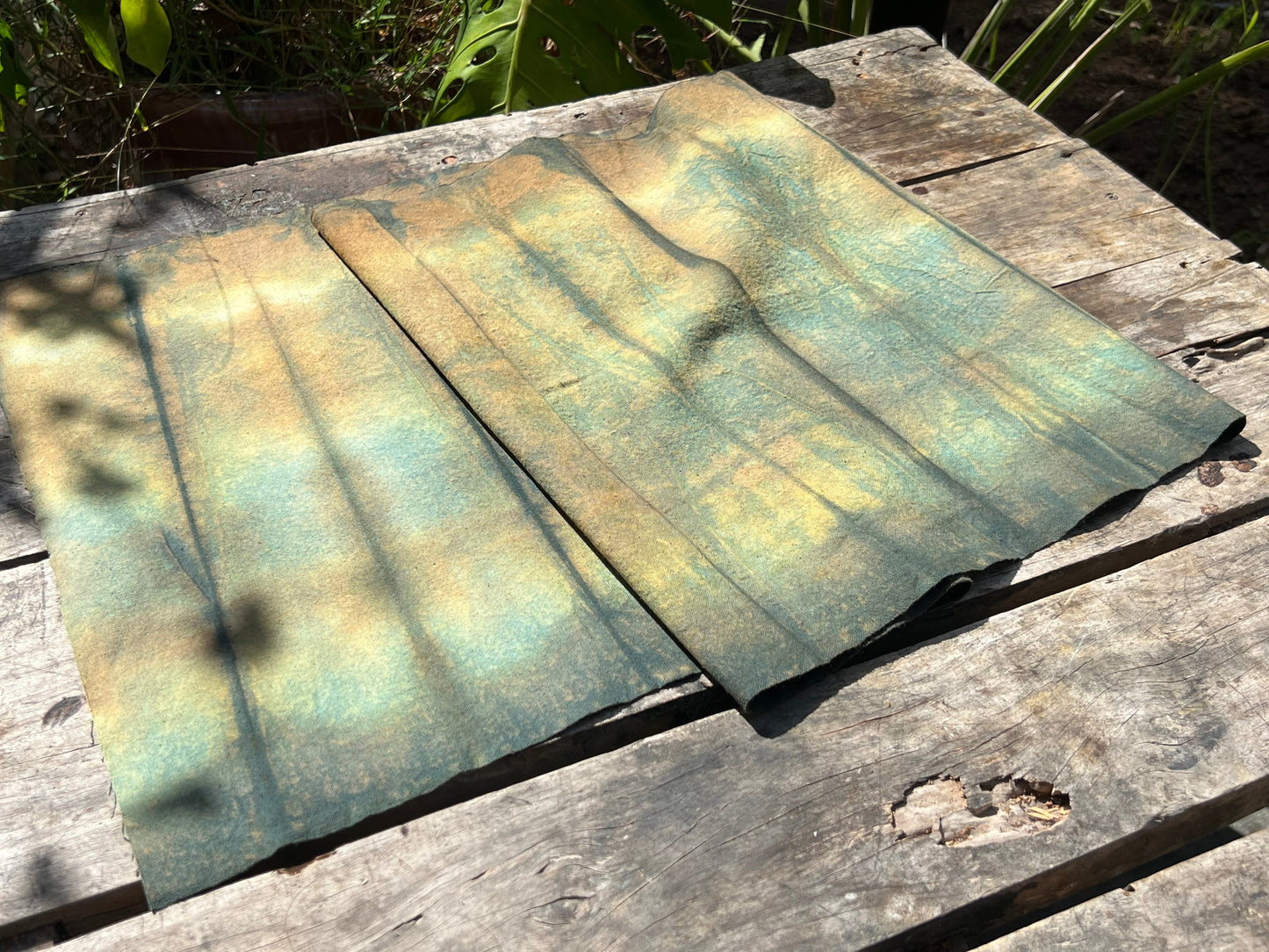 Hand Dyed Plant Dyed Cotton Tea Table Cloth Nature Dyed Tea Mat Two Sides Chabu Chaxi