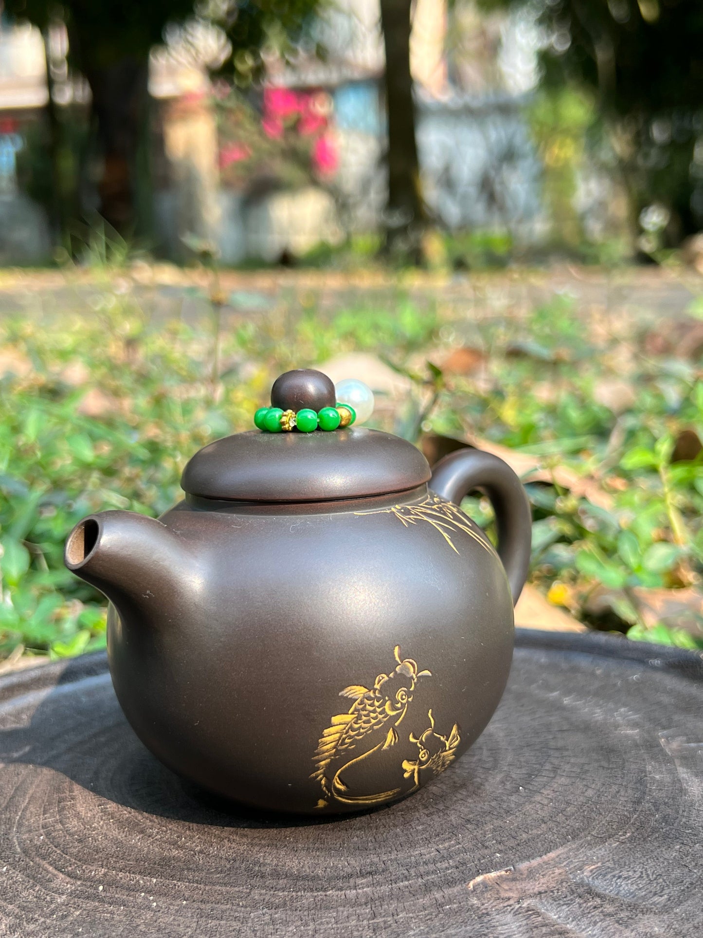 Handcrafted Original Design Chinese Nixing Pottery Teapot Artwork Black Teapot Kungfu Teapot