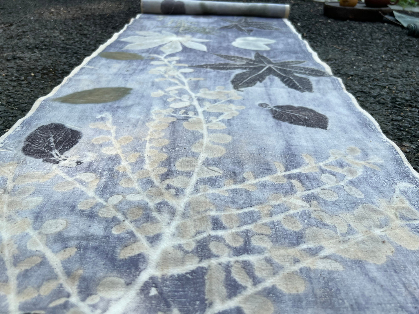 Hand Dyed Tea Mat Natura Plant Dyed Cotton Tea Table Cloth  Chabu Chaxi