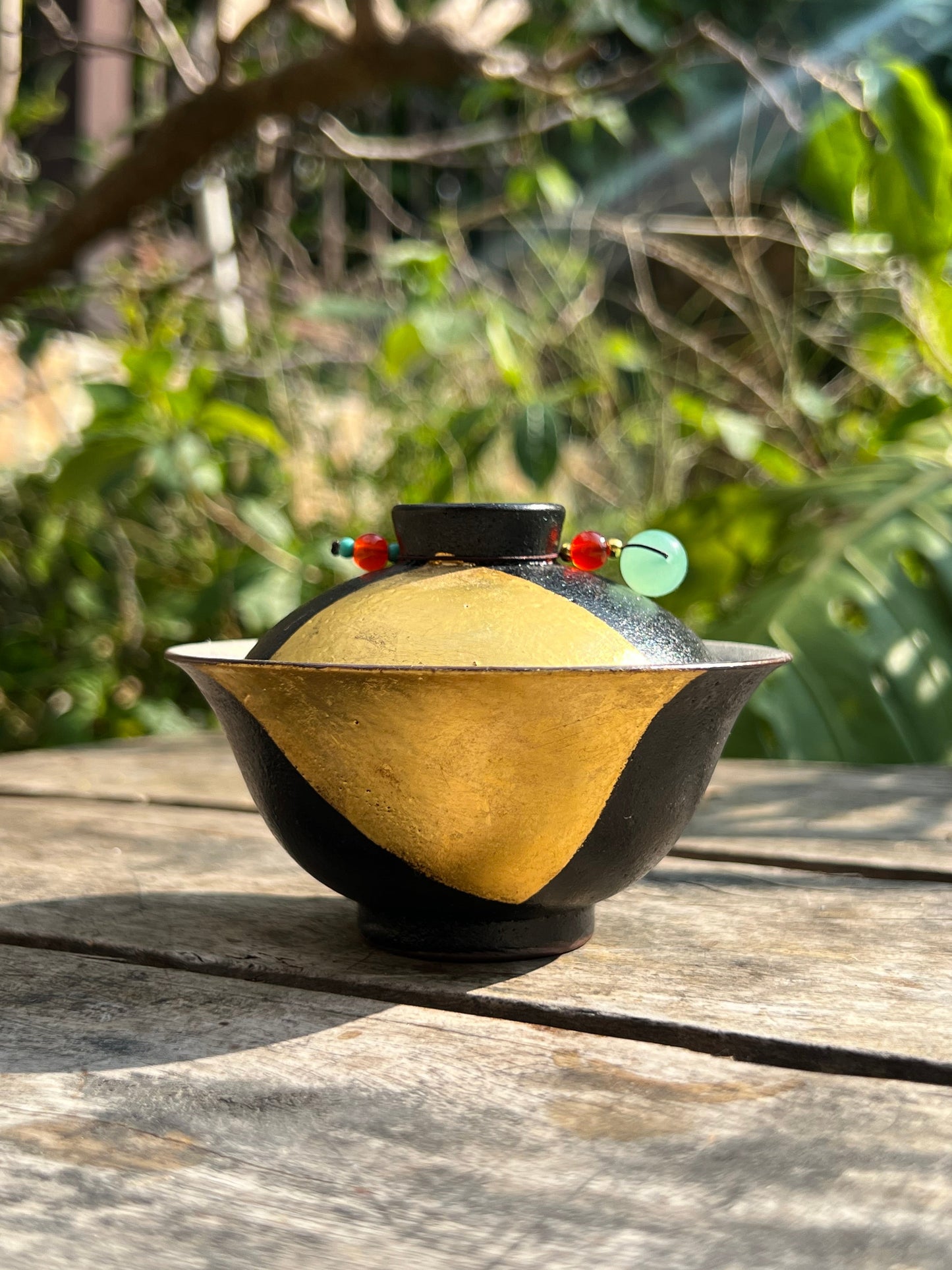 Handcrafted Chinese Lacquer Ware Raw Ore Pottery Gaiwan Chinese Master Pottery Japanese Pottery Tea Ceremony