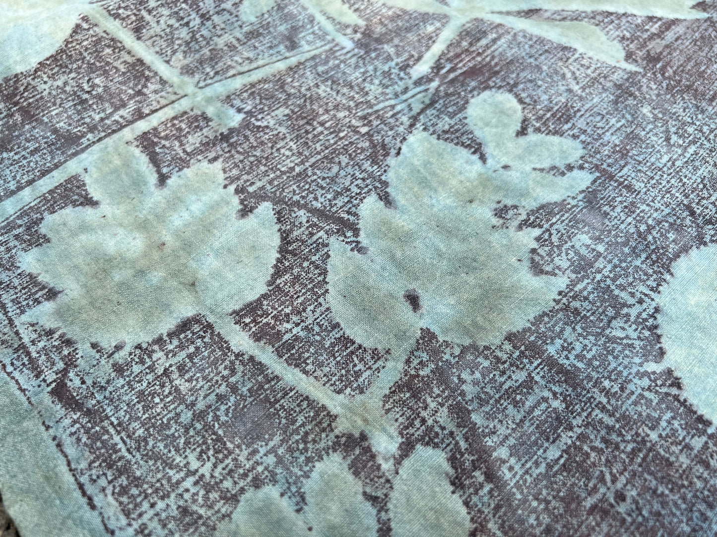 Hand Dyed Nature Plant Dyed Cotton Tea Table Cloth Tea Mat Two Sides Chabu Chaxi