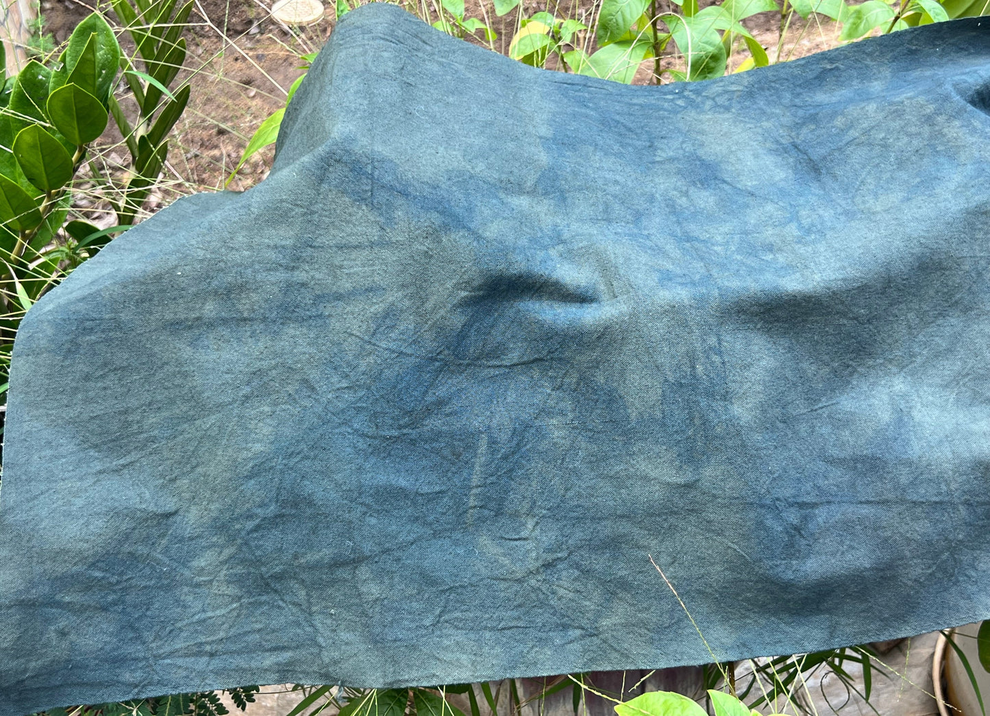 Hand Dyed Indigo Dyeing Tea Table Cloth Antique Style Blue Color Tea Mat Chaxi