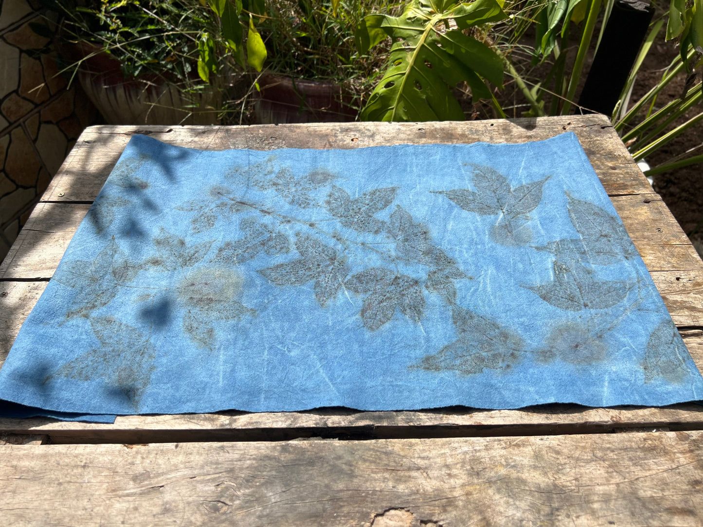 Hand Dyed Indigo Dyeing Tea Mat Plant Dyed Cotton Tea Table Cloth Nature Dye Chabu Chaxi