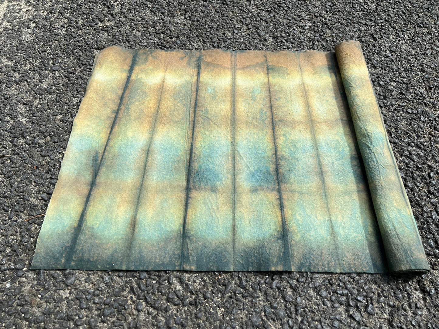 Hand Dyed Plant Dyed Cotton Tea Table Cloth Nature Dyed Tea Mat Two Sides Chabu Chaxi