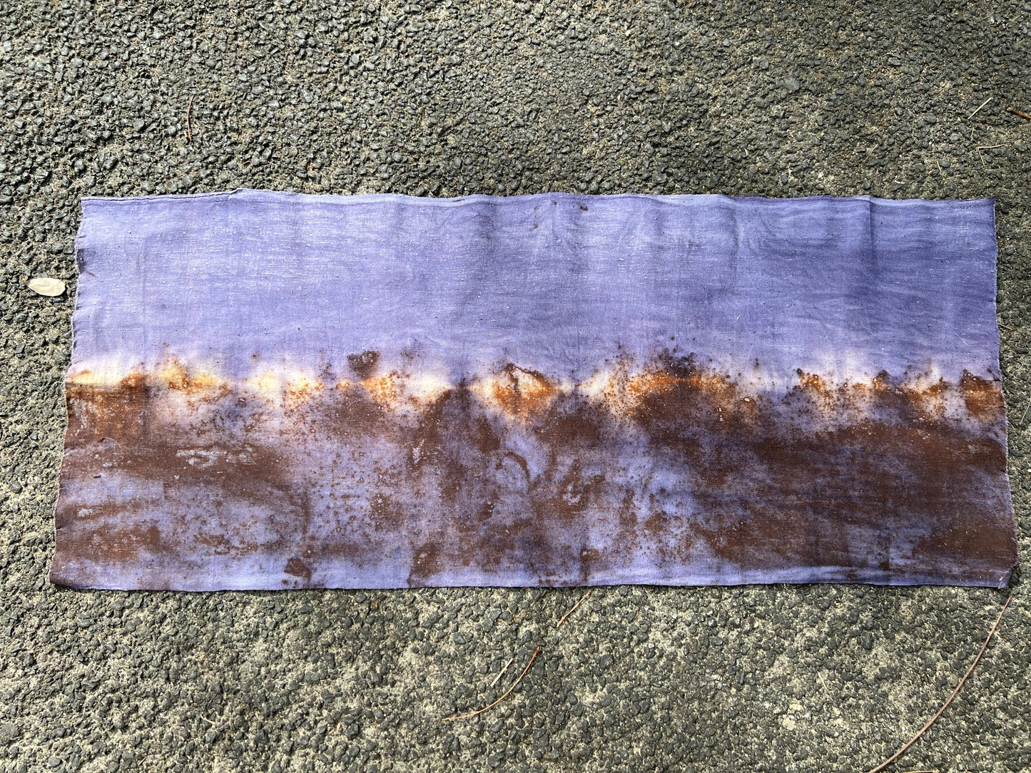 Hand Dyed Plant Dyed Cotton Tea Table Cloth Nature Dye Tea Mat Chabu Chaxi Purple Color