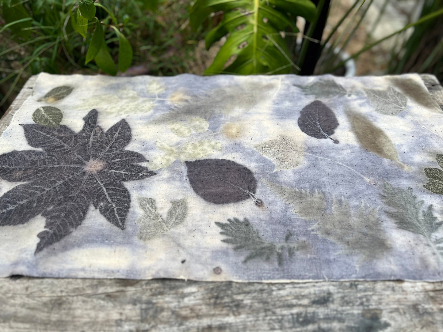 Tea Table Cloth Hand Dyed Plant Dyed Cotton Tea Mat Nature Dye Purple Chabu Chaxi