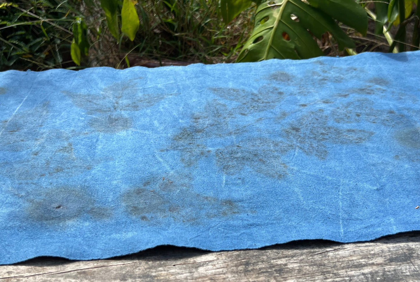 Hand Dyed Indigo Dyeing Tea Mat Plant Dyed Cotton Tea Table Cloth Nature Dye Chabu Chaxi