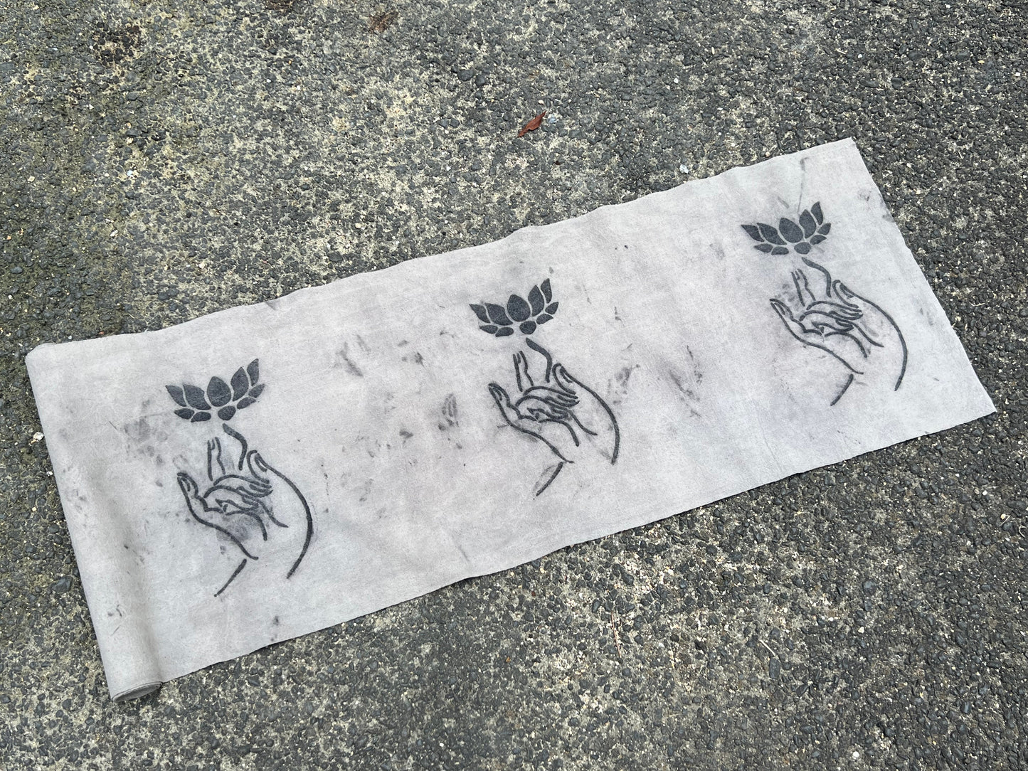 Hand Dyed Tea Table Cloth Plant Dyed Pure Cotton Tea Mat Natura Dye Guanyin Hand Pattern Chabu Chaxi