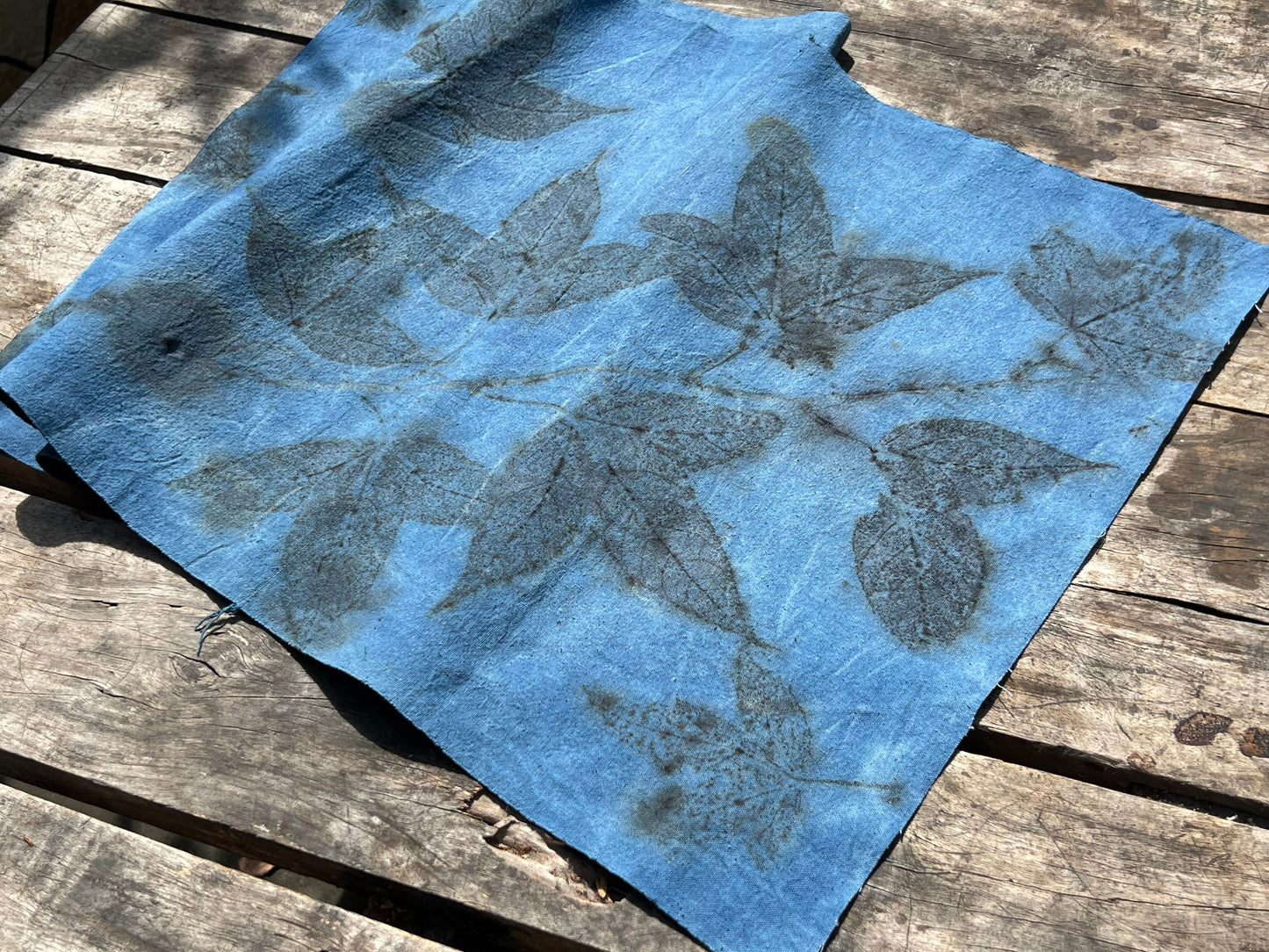 Hand Dyed Indigo Dyeing Tea Mat Plant Dyed Cotton Tea Table Cloth Nature Dye Chabu Chaxi