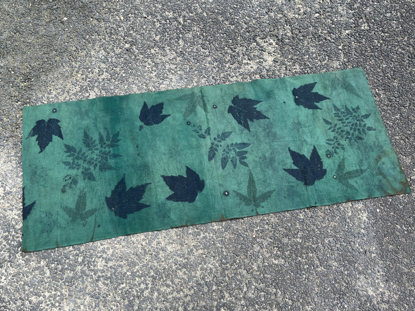 Tea Table Cloth Hand Dyed Plant Dyed Cotton Tea Mat Natura Dye Chabu Chaxi