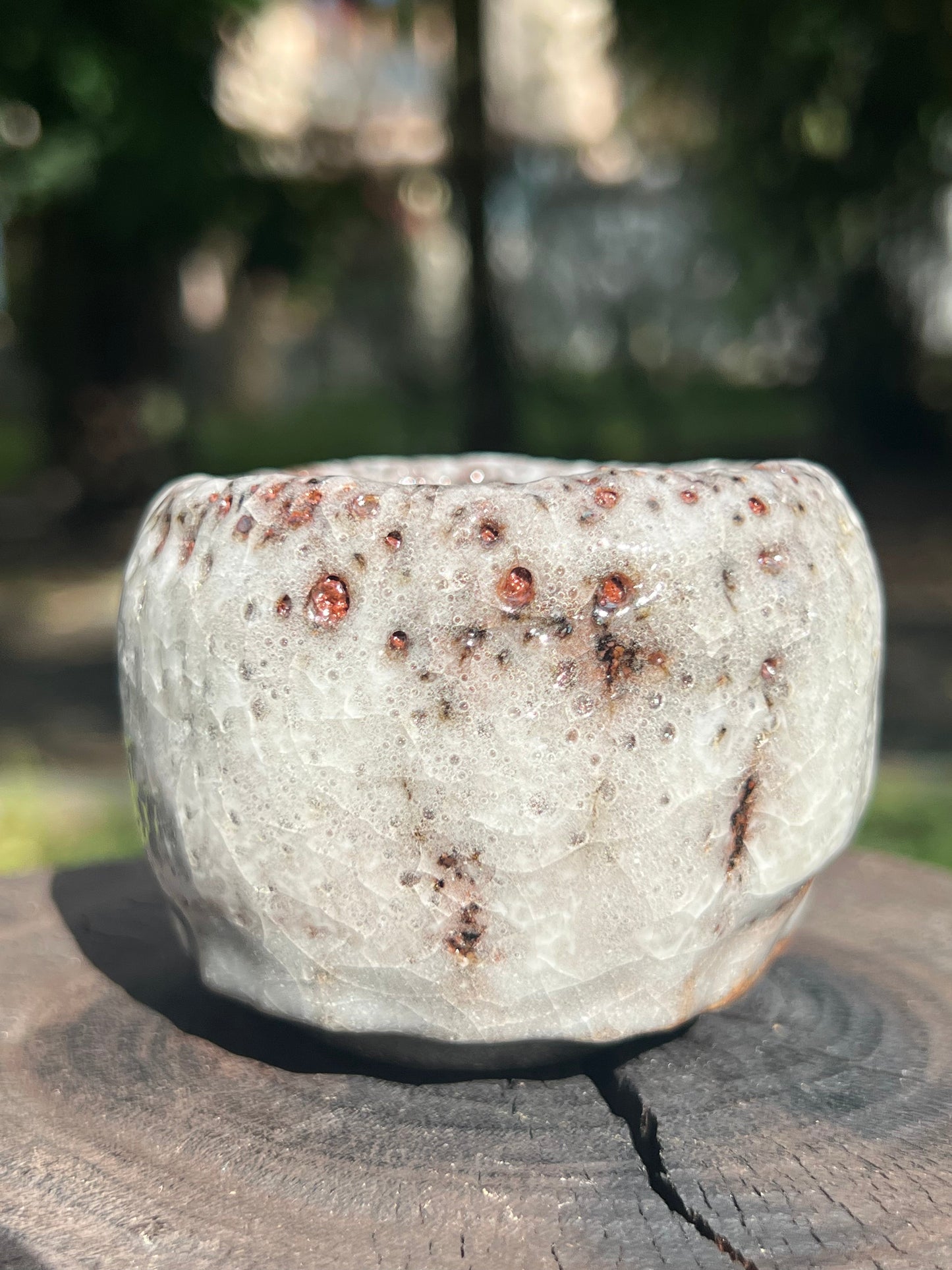 This is a shino ware teacup.this is a shinoyaki teacup