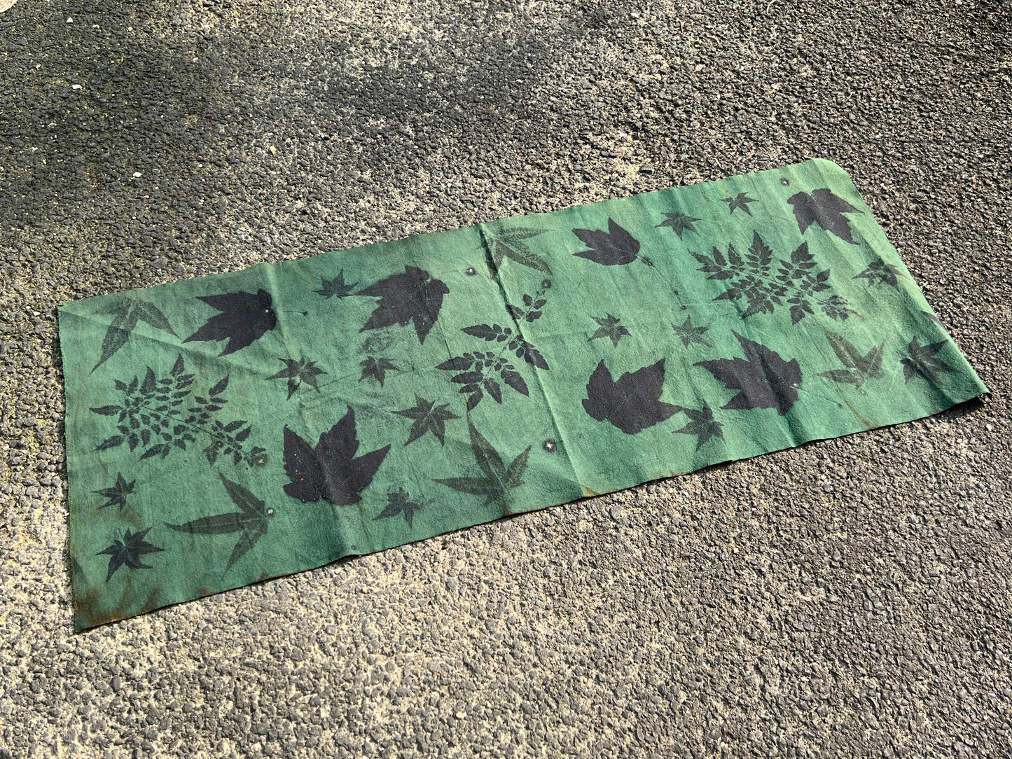 Tea Table Cloth Hand Dyed Plant Dyed Cotton Tea Mat Natura Dye Chabu Chaxi