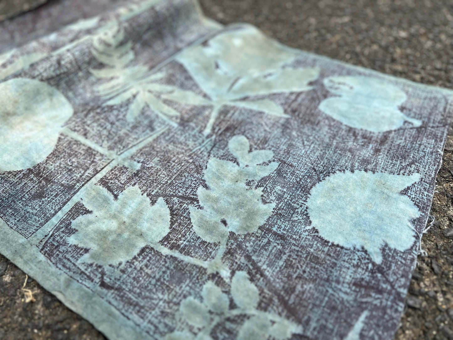Hand Dyed Nature Plant Dyed Cotton Tea Table Cloth Tea Mat Two Sides Chabu Chaxi