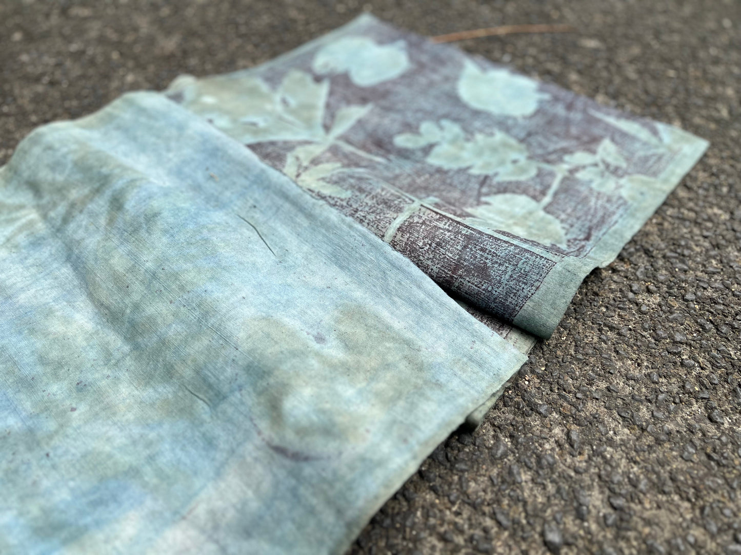 Hand Dyed Nature Plant Dyed Cotton Tea Table Cloth Tea Mat Two Sides Chabu Chaxi