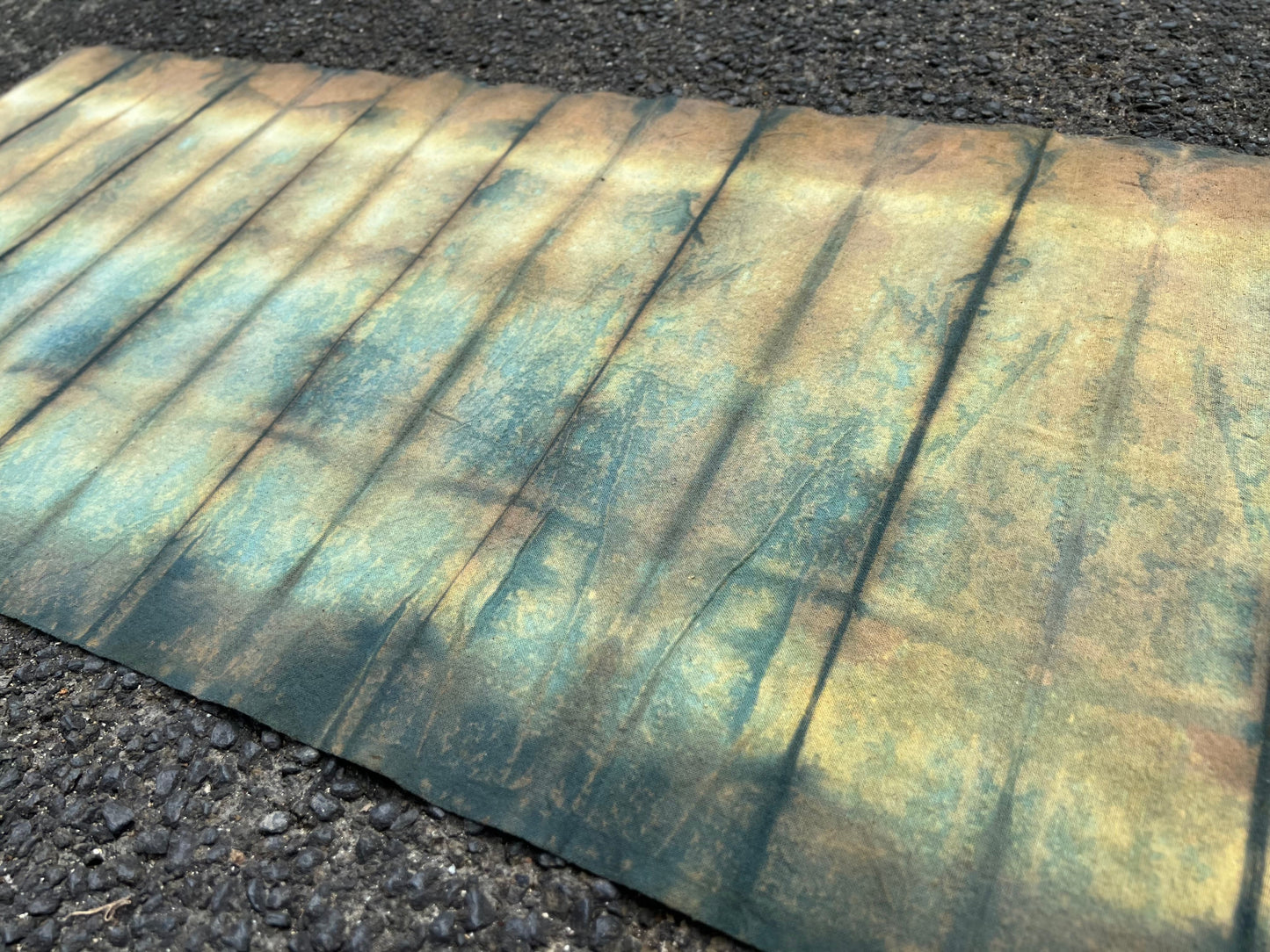 Hand Dyed Plant Dyed Cotton Tea Table Cloth Nature Dyed Tea Mat Two Sides Chabu Chaxi