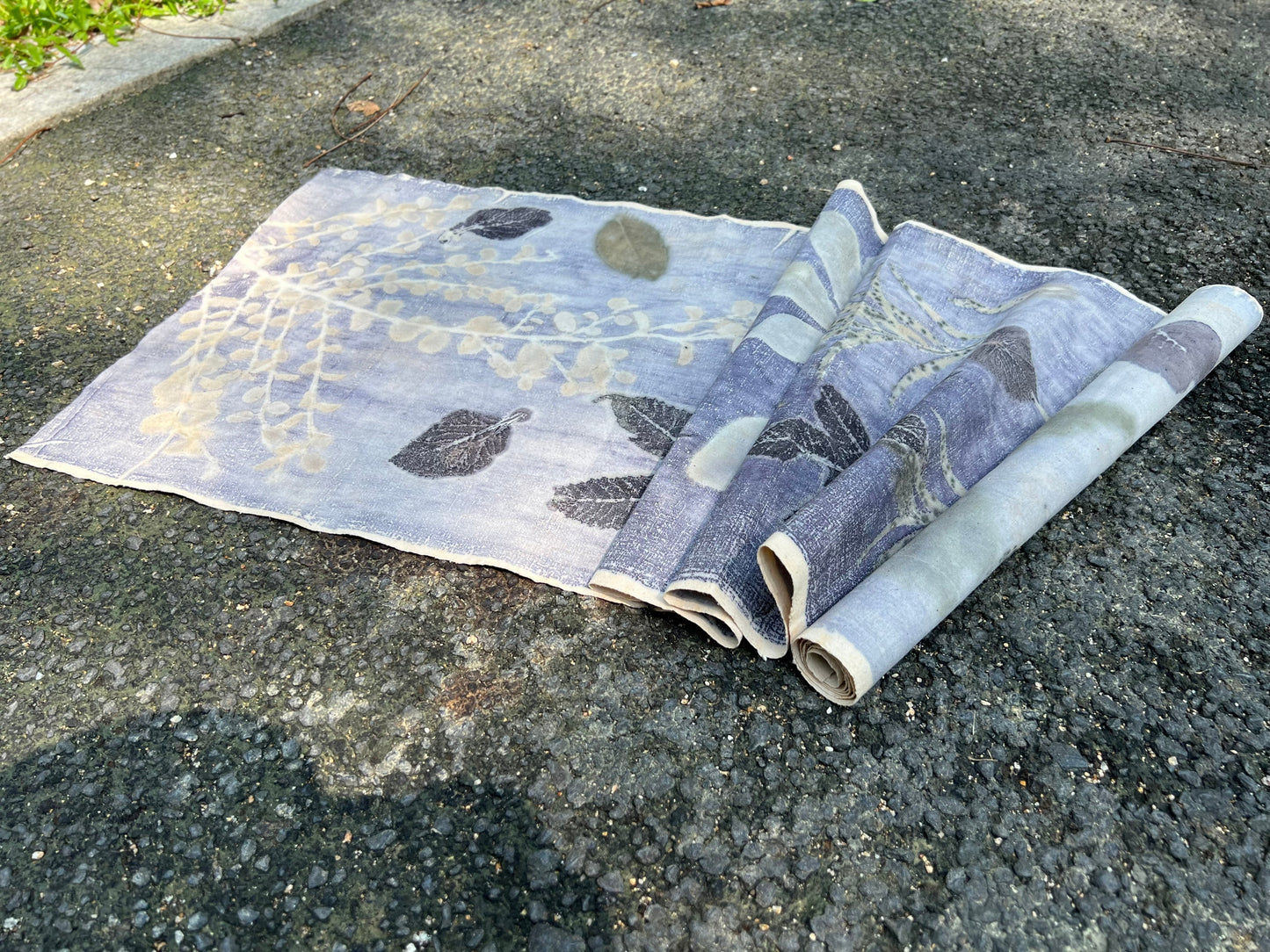 Hand Dyed Tea Mat Natura Plant Dyed Cotton Tea Table Cloth  Chabu Chaxi