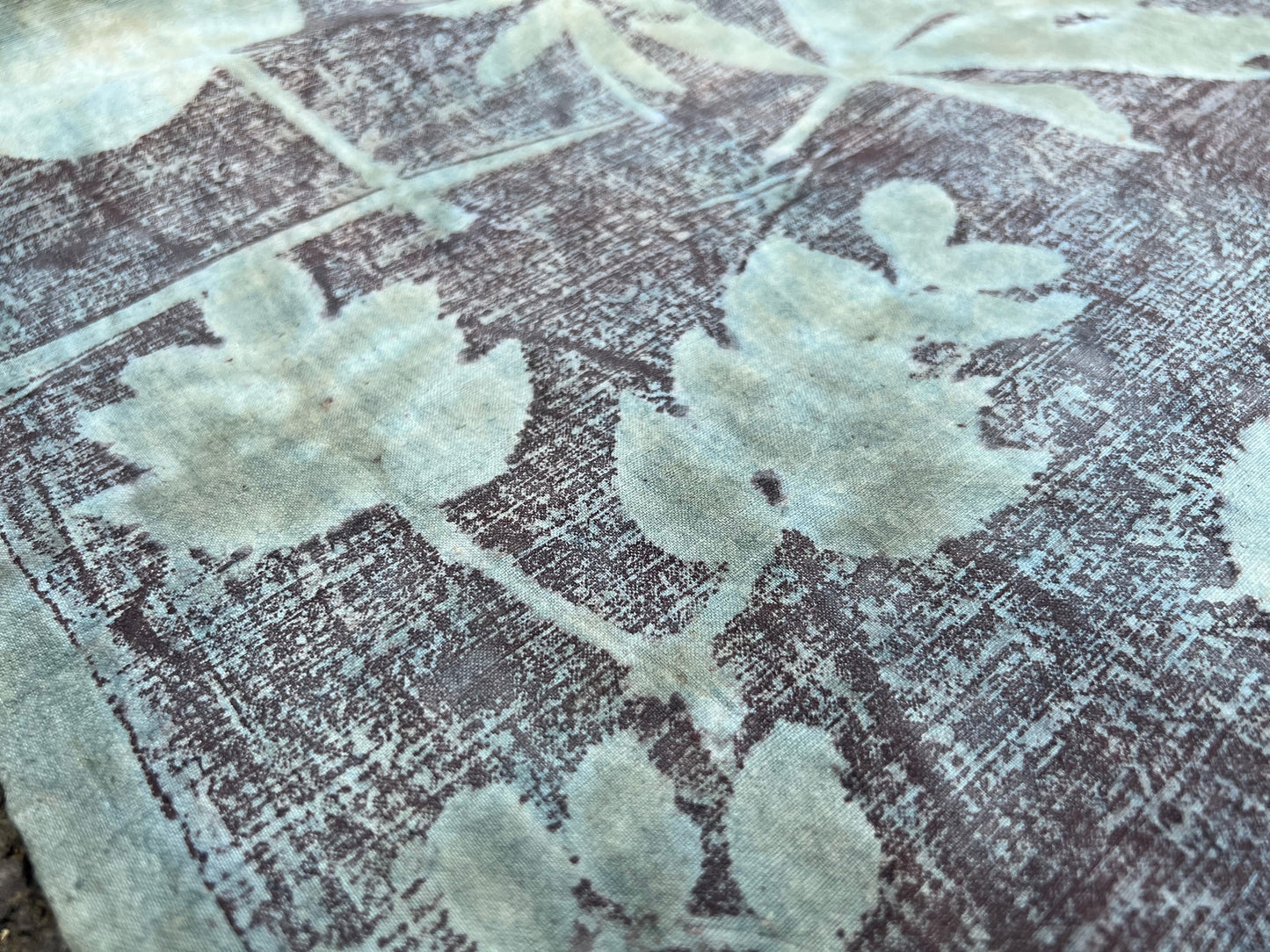 Hand Dyed Nature Plant Dyed Cotton Tea Table Cloth Tea Mat Two Sides Chabu Chaxi