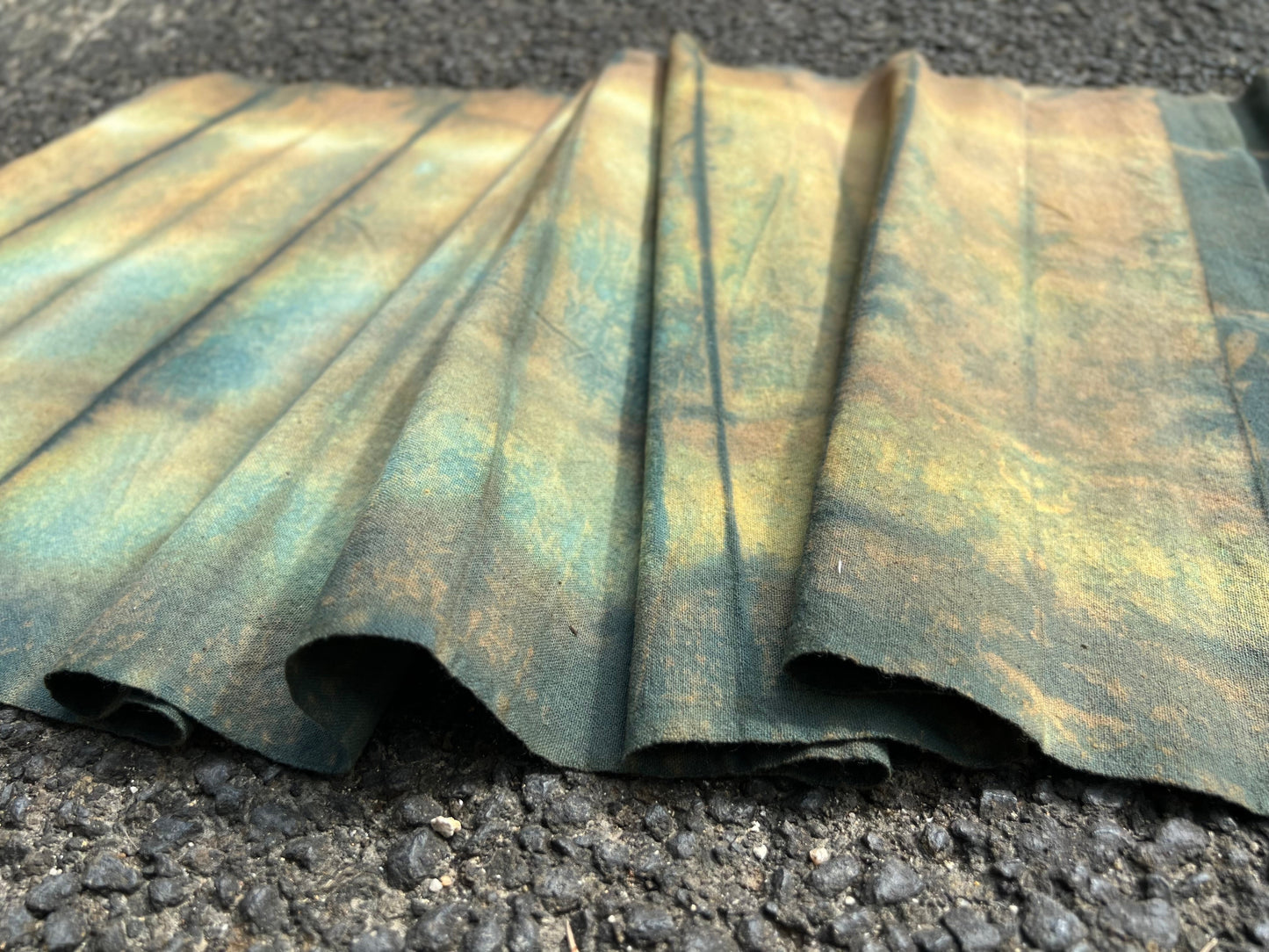 Hand Dyed Plant Dyed Cotton Tea Table Cloth Nature Dyed Tea Mat Two Sides Chabu Chaxi