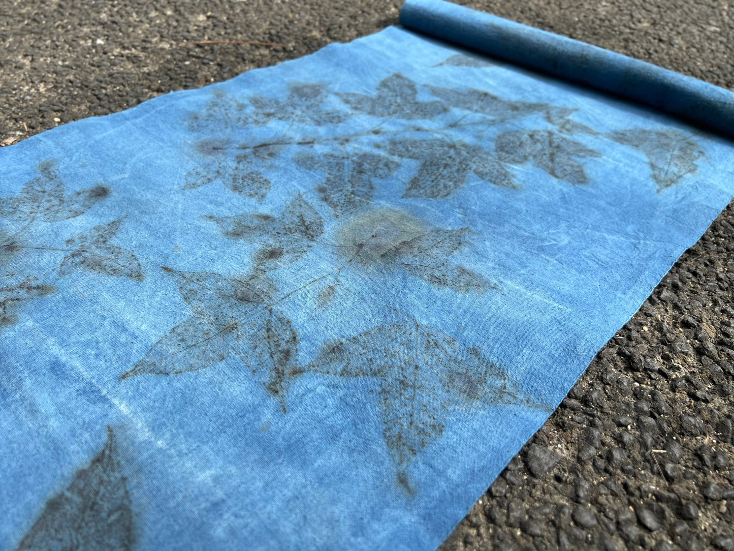 Hand Dyed Indigo Dyeing Tea Mat Plant Dyed Cotton Tea Table Cloth Nature Dye Chabu Chaxi