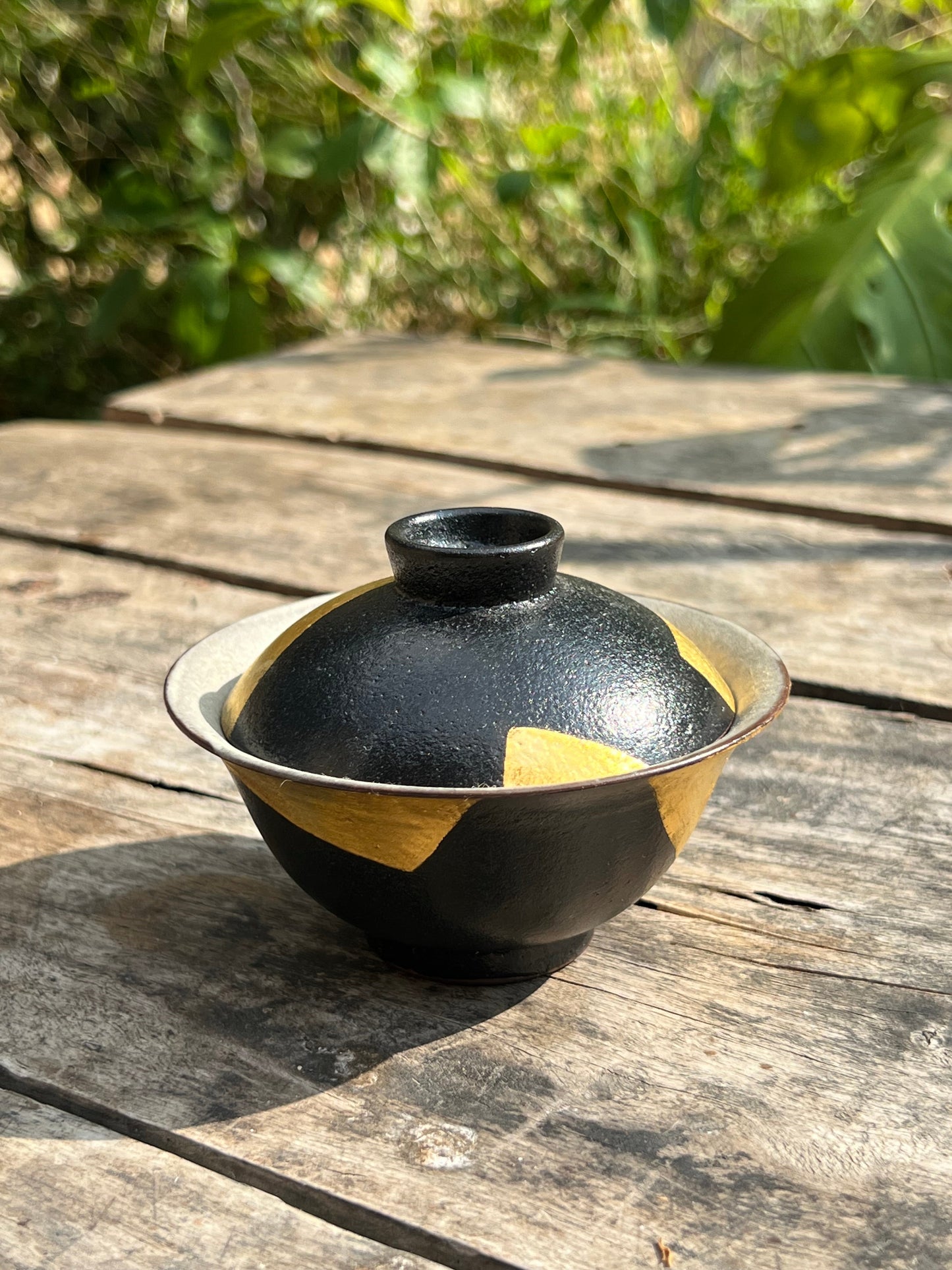 Handcrafted Chinese Lacquer Ware Raw Ore Pottery Gaiwan Chinese Master Pottery Japanese Pottery Tea Ceremony