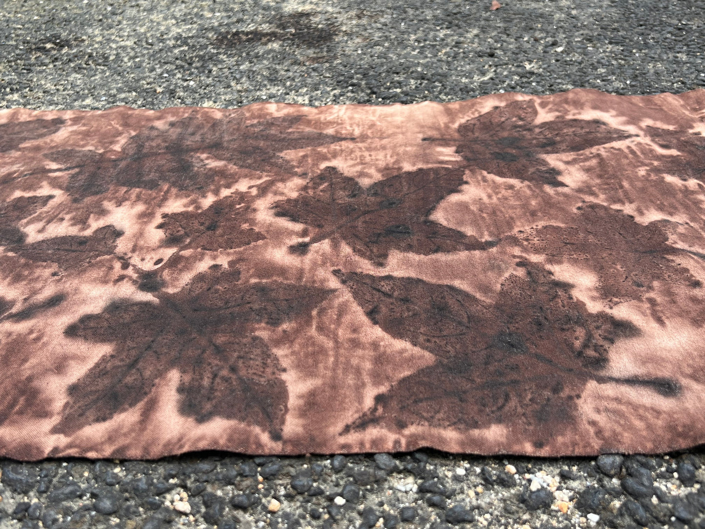 Tea Table Cloth Hand Dyed Plant Dyed Cotton Tea Mat Natura Dye Chabu Chaxi Reddish Brown Color