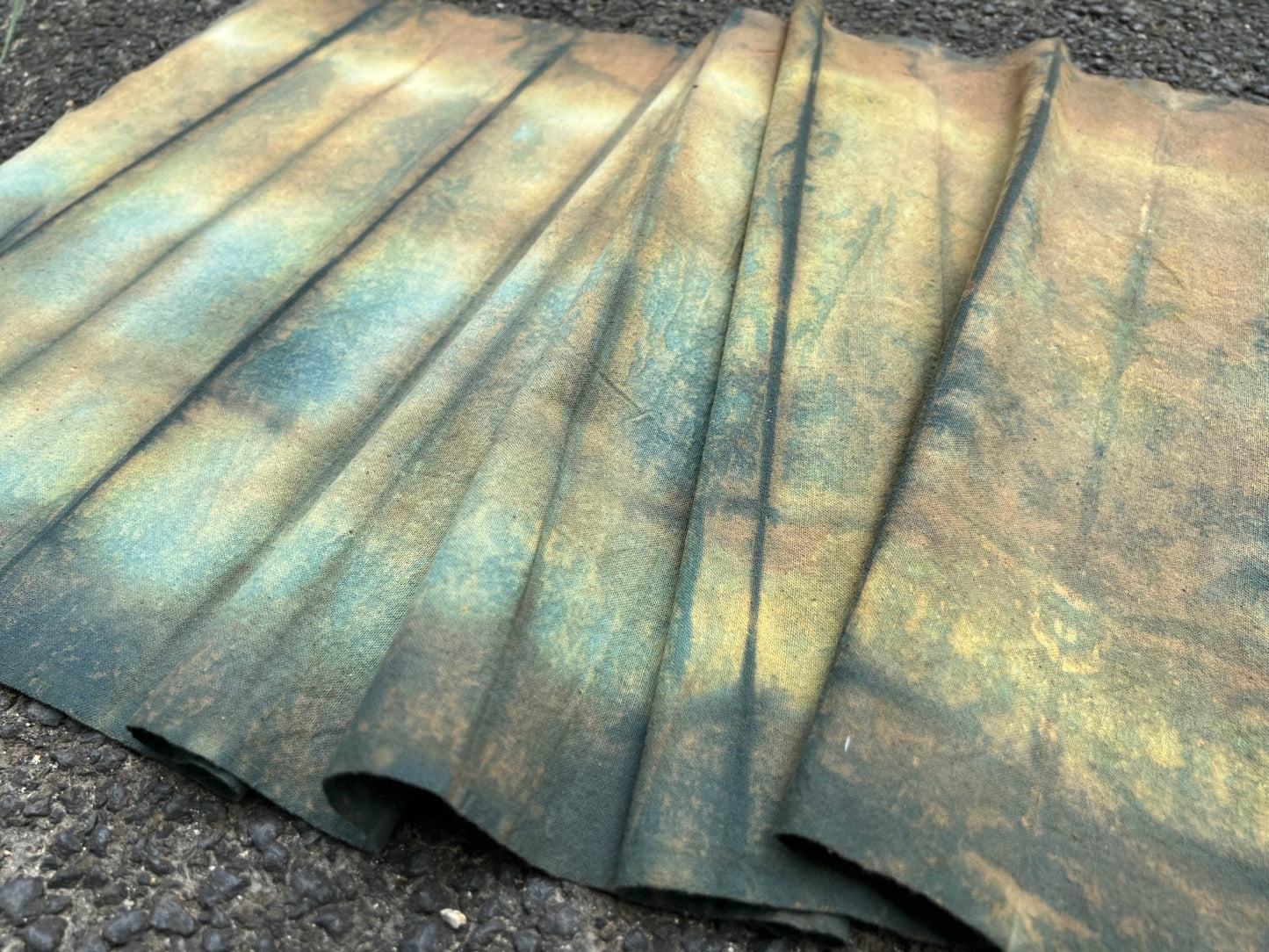 Hand Dyed Plant Dyed Cotton Tea Table Cloth Nature Dyed Tea Mat Two Sides Chabu Chaxi