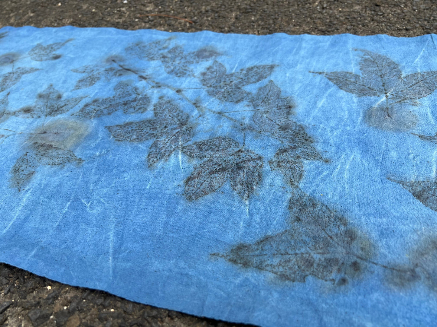 Hand Dyed Indigo Dyeing Tea Mat Plant Dyed Cotton Tea Table Cloth Nature Dye Chabu Chaxi