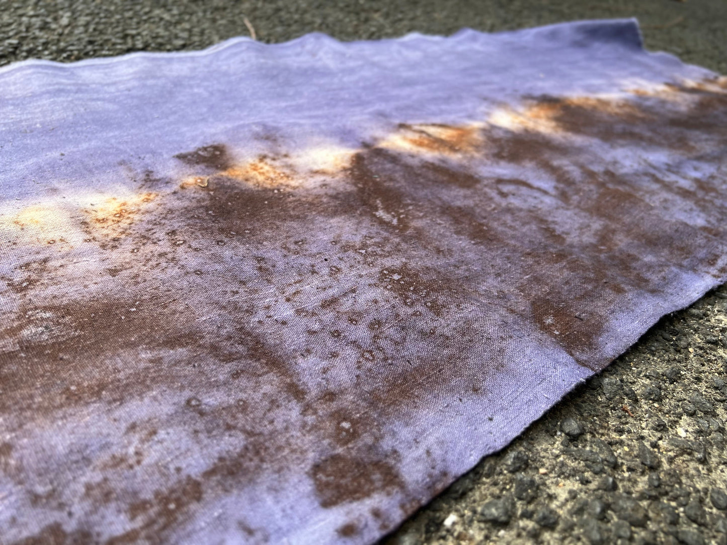 Hand Dyed Plant Dyed Cotton Tea Table Cloth Nature Dye Tea Mat Chabu Chaxi Purple Color