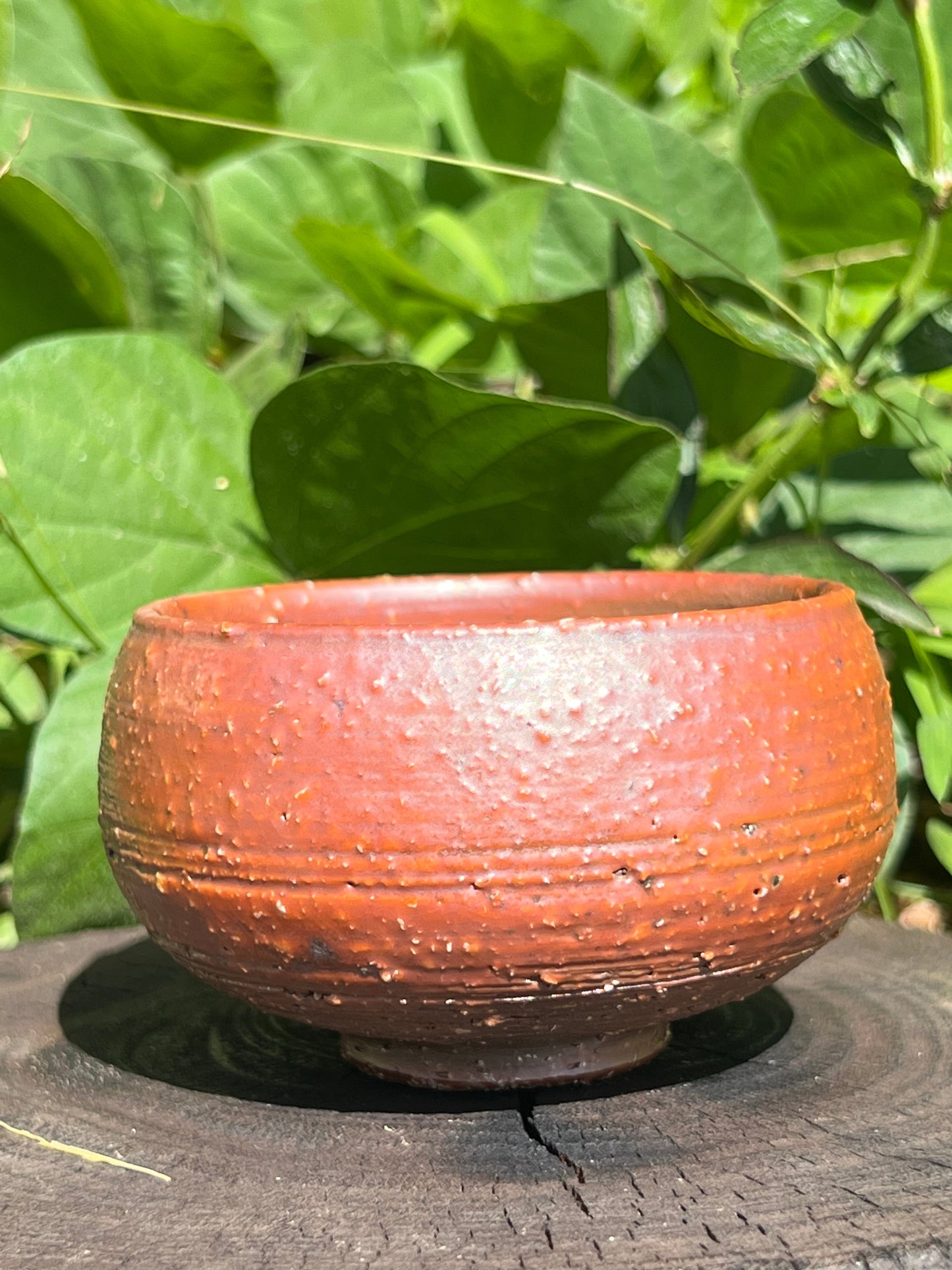 This is a woodfired pottery teacup