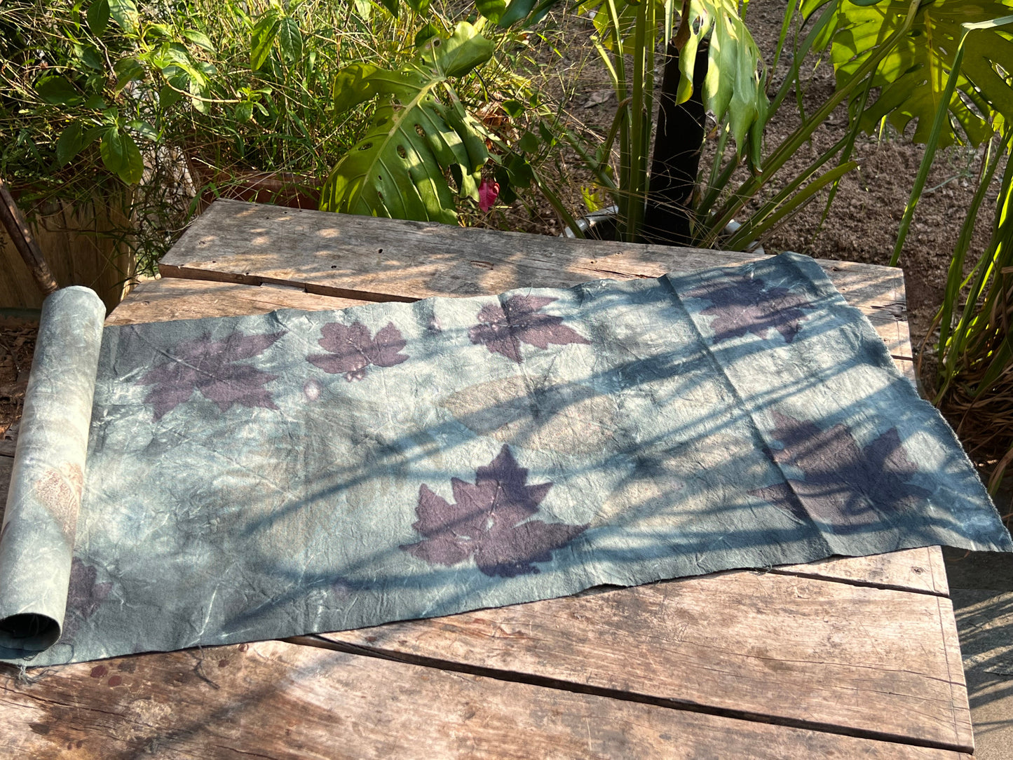Hand Dyed Tea Table Cloth Indigo Dyed Tea Mat Natural Plant Dyed Cotton Chabu Chaxi